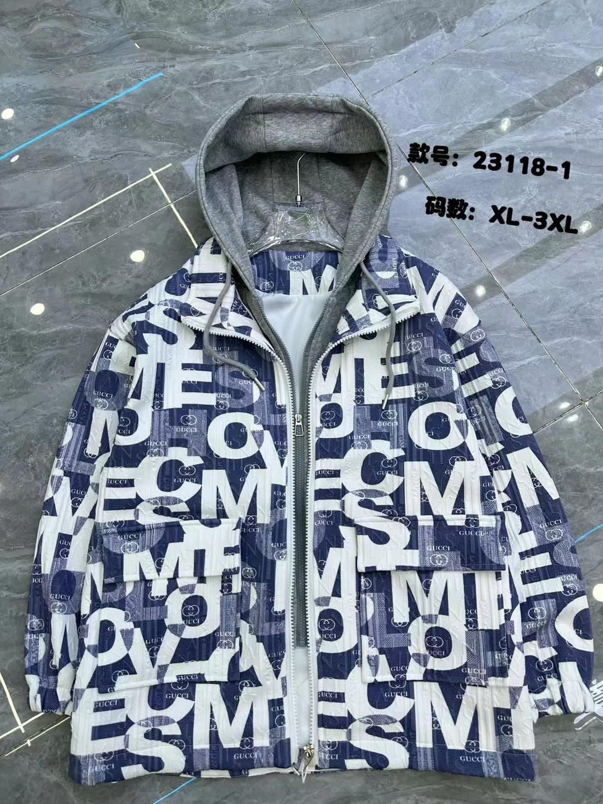Design Homme CUG Blue Colour With White Word Print Premium Quality Korean Style Jacket Hoodie 231181
