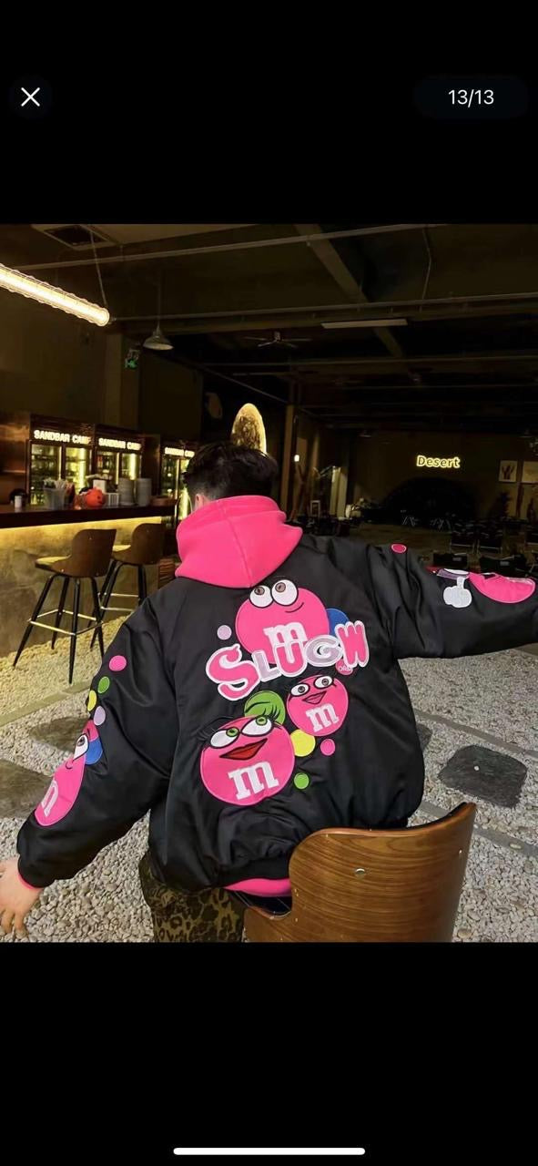 MM Black Colour With Back Front Premium Quality Zipper Jacket 28041