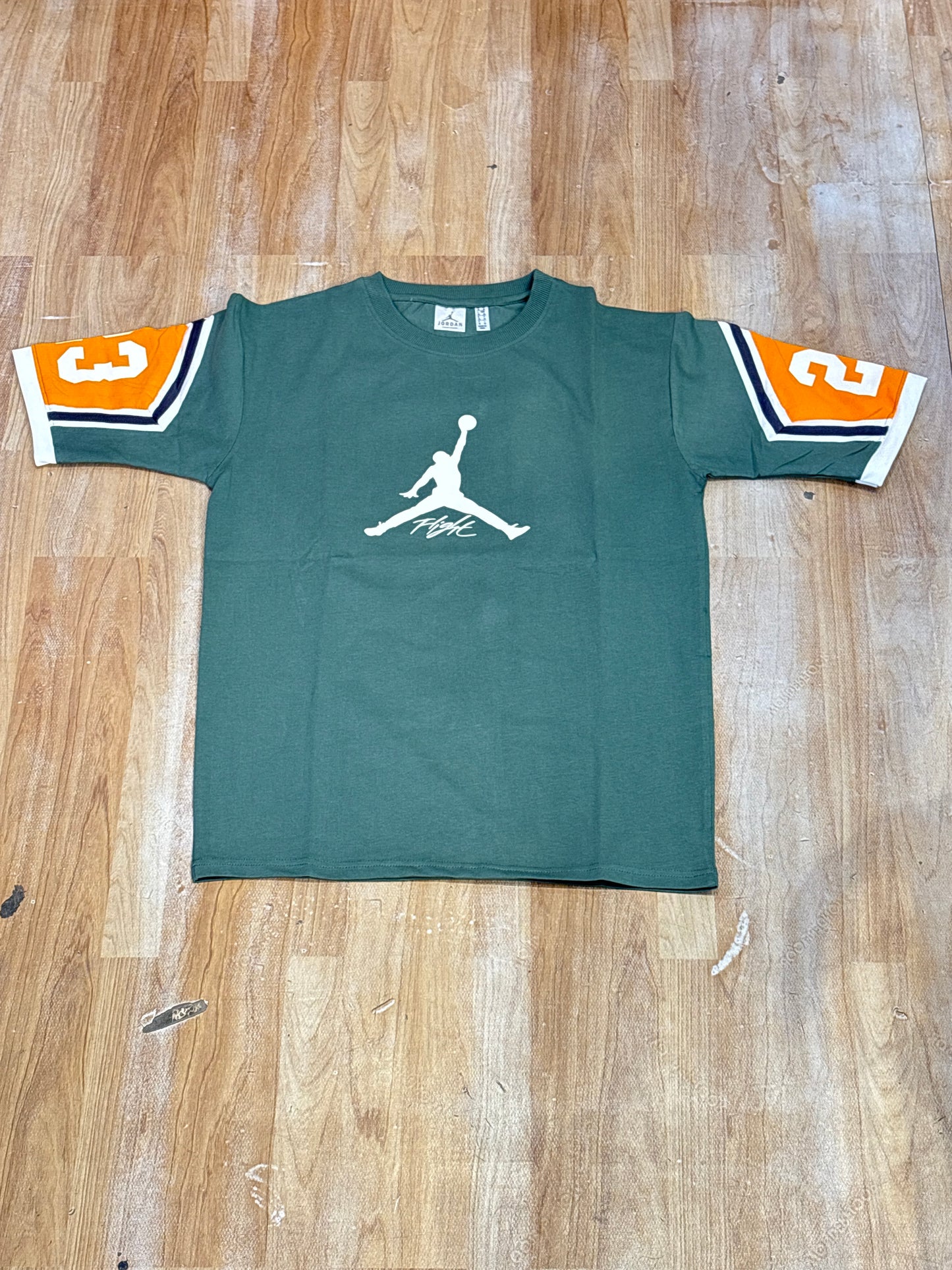 Jor Roj Green Colour 23 Flight Drop Should Baggy Fit T shirt 988934