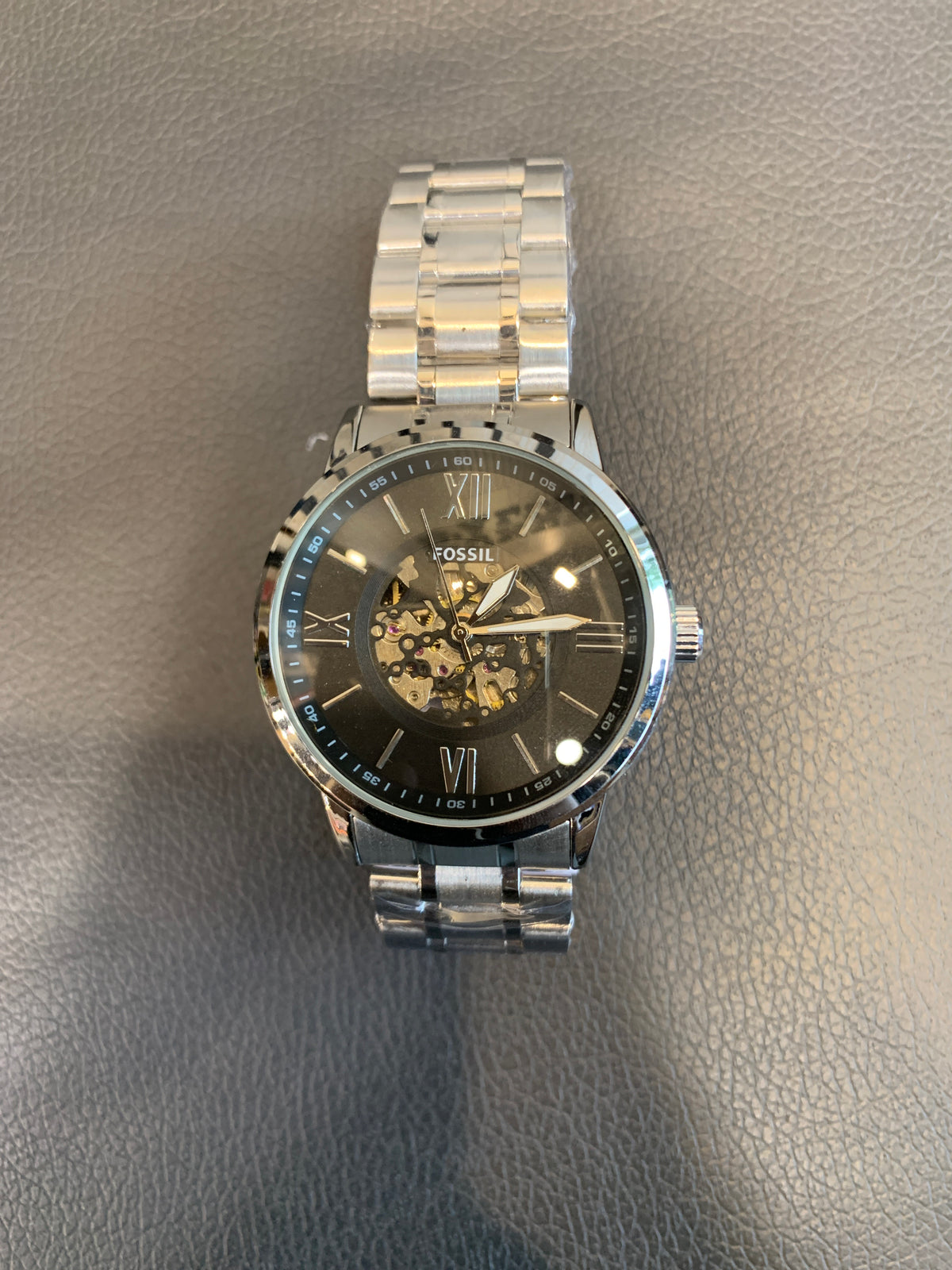 SOF FOS Silver Chain Black Dial Automatic Men’s Watch 991084