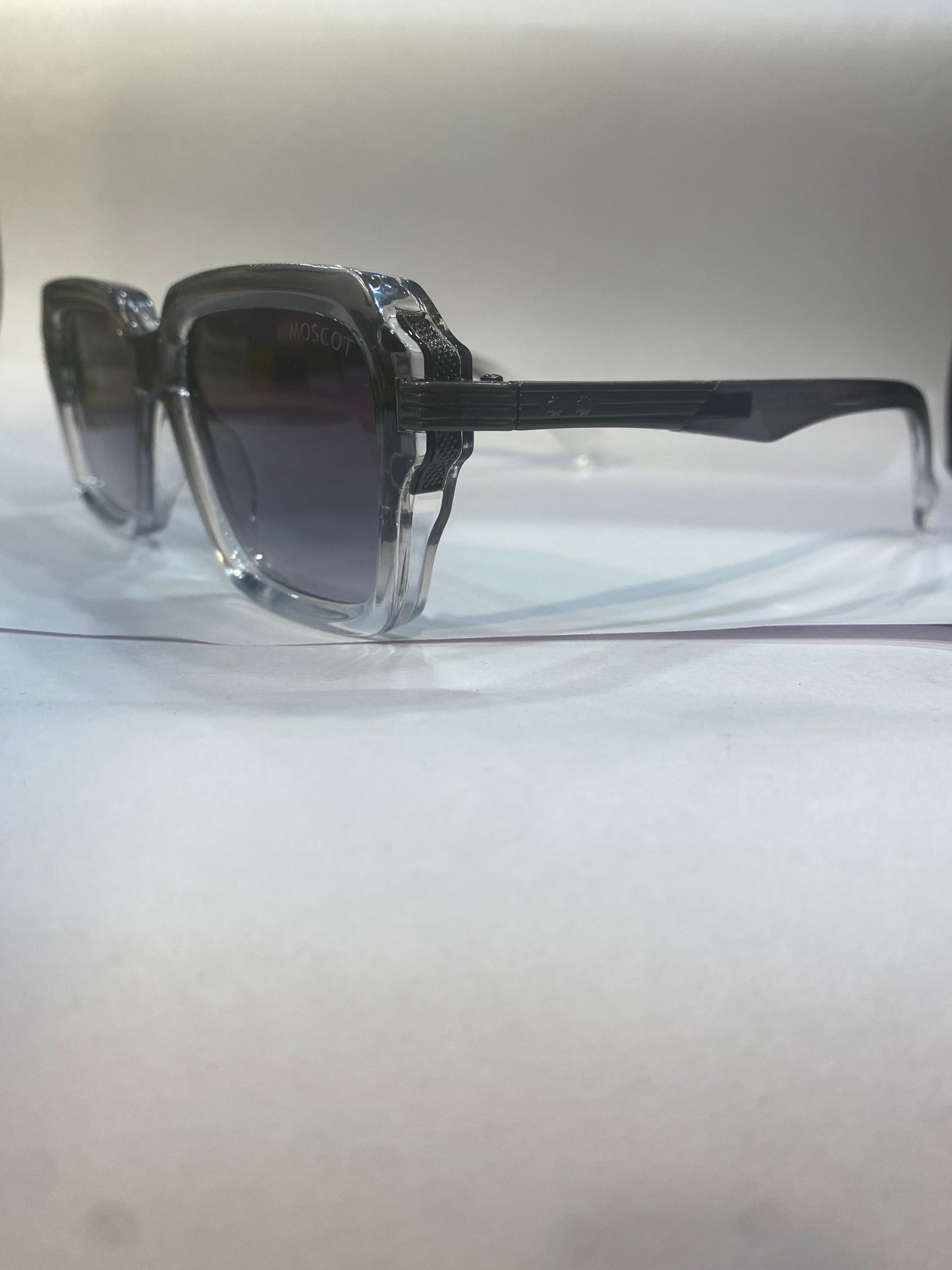 SOM Grey Trancy Frame Blackish Transparent Shade Unisex Sunglasses 6104 52 18 142