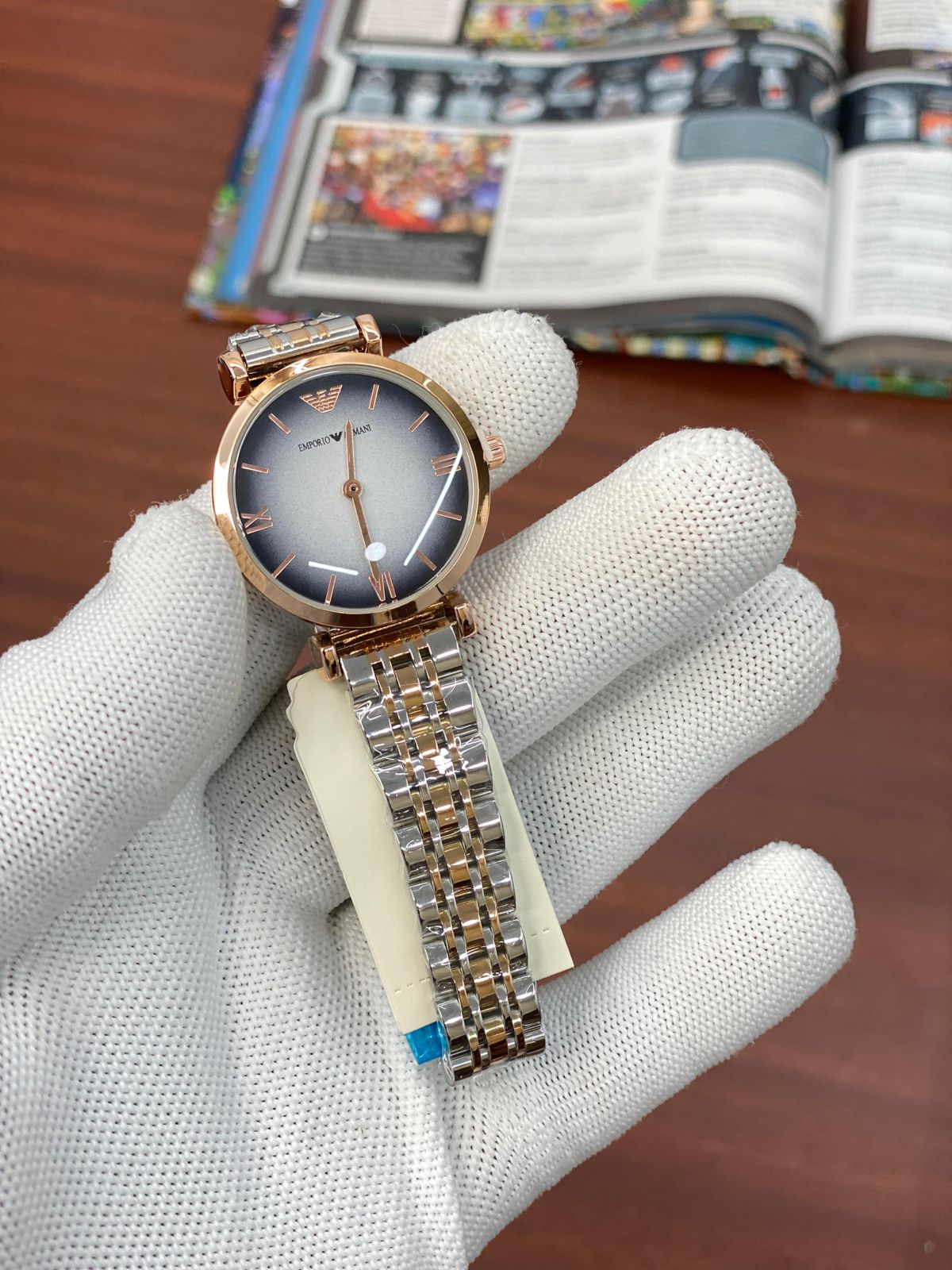 Mra Silver Copper Chain Blue Dial ladies Watch 901852