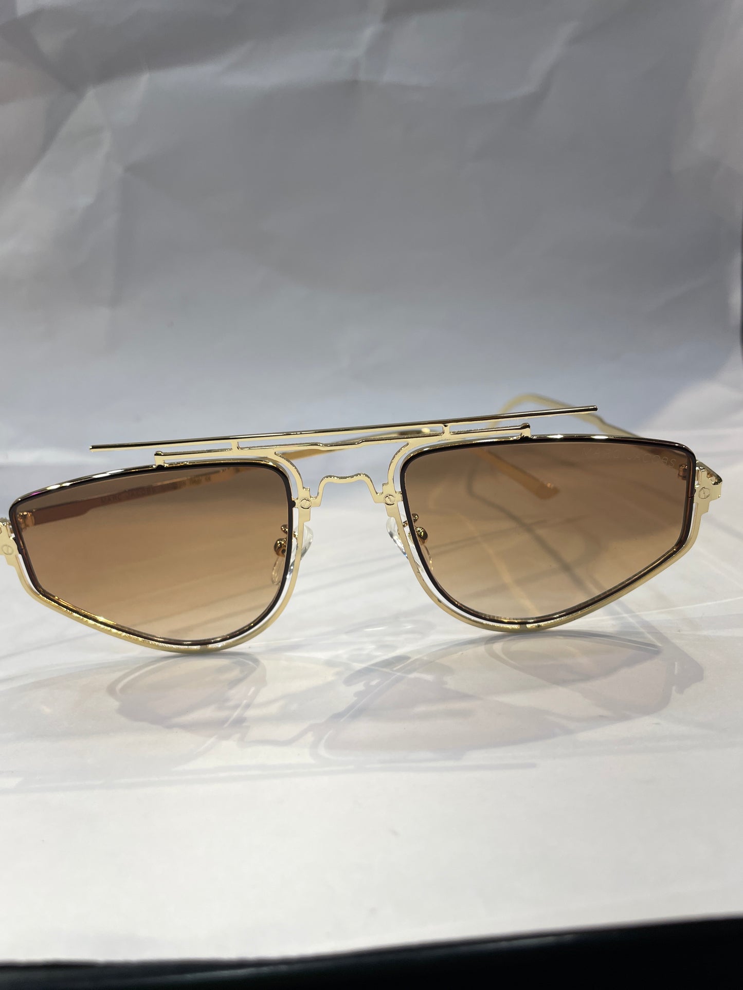 RAM Golden Frame Brown Shade Unisex Sunglasses SUN262