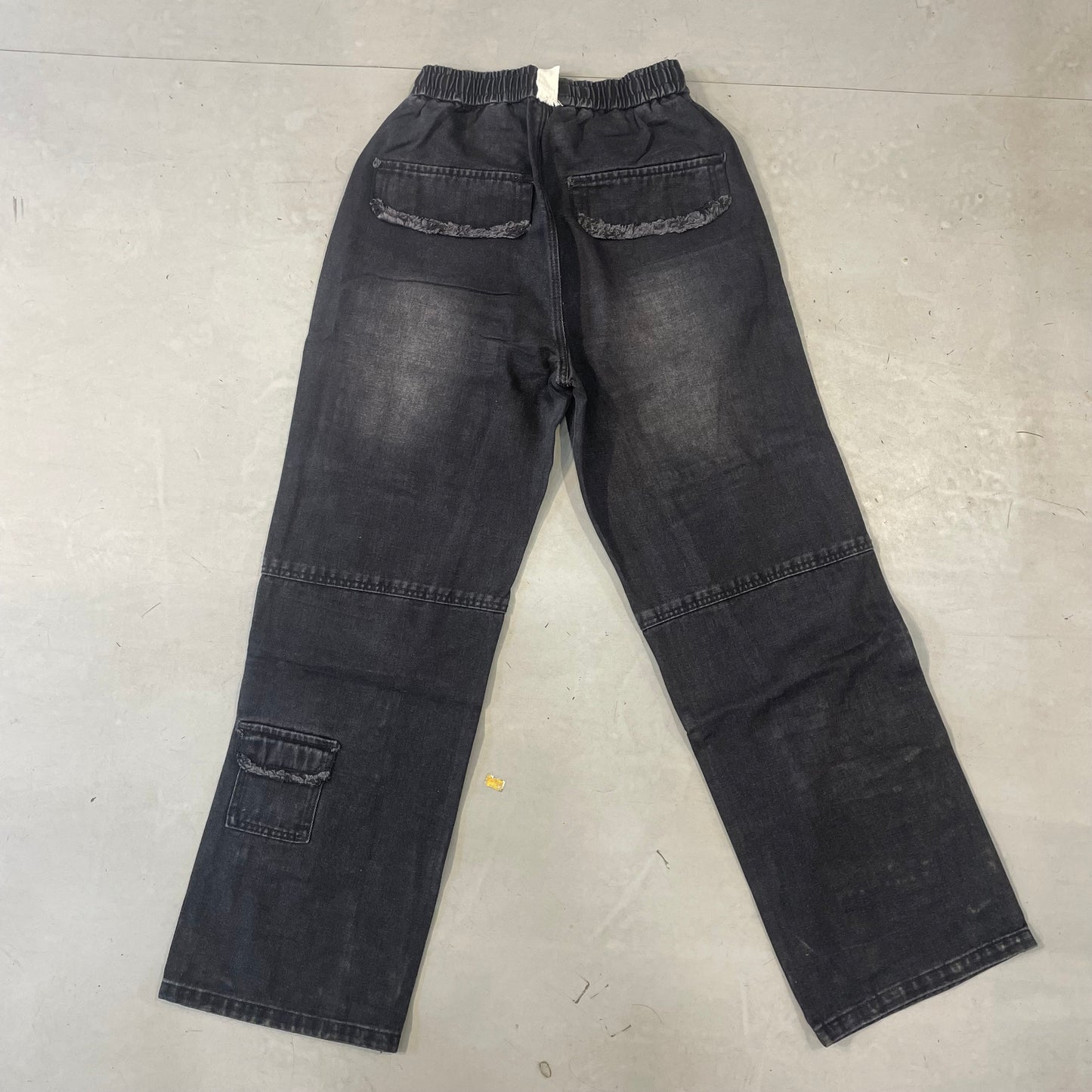 FASHION BEST Gray Black Colour Multi Pocket Imported Unisex Cargo Jeans 2496