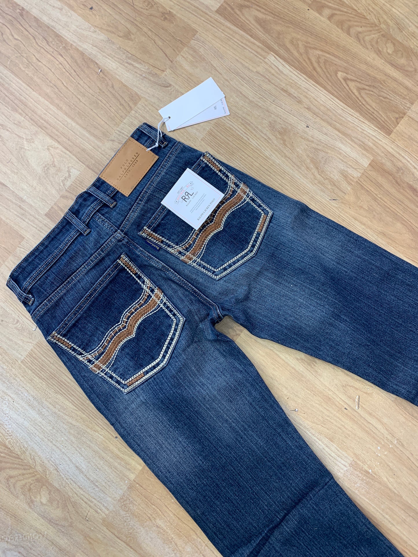 LOP Jeans Blue Colour Straight Fit Back Embroidered H2011