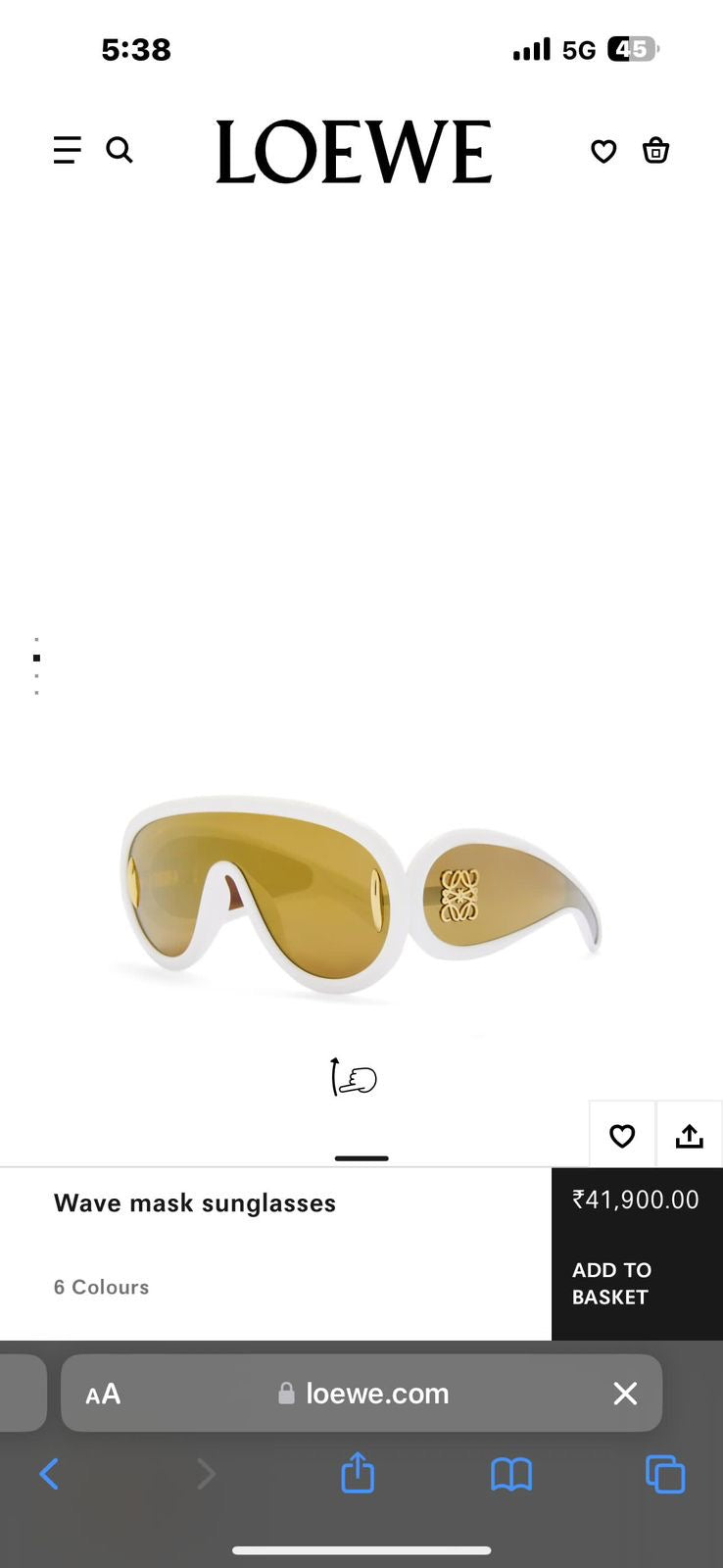EOL LOE White Frame Golden Shade Unisex Sunglass 6000 145 0 145