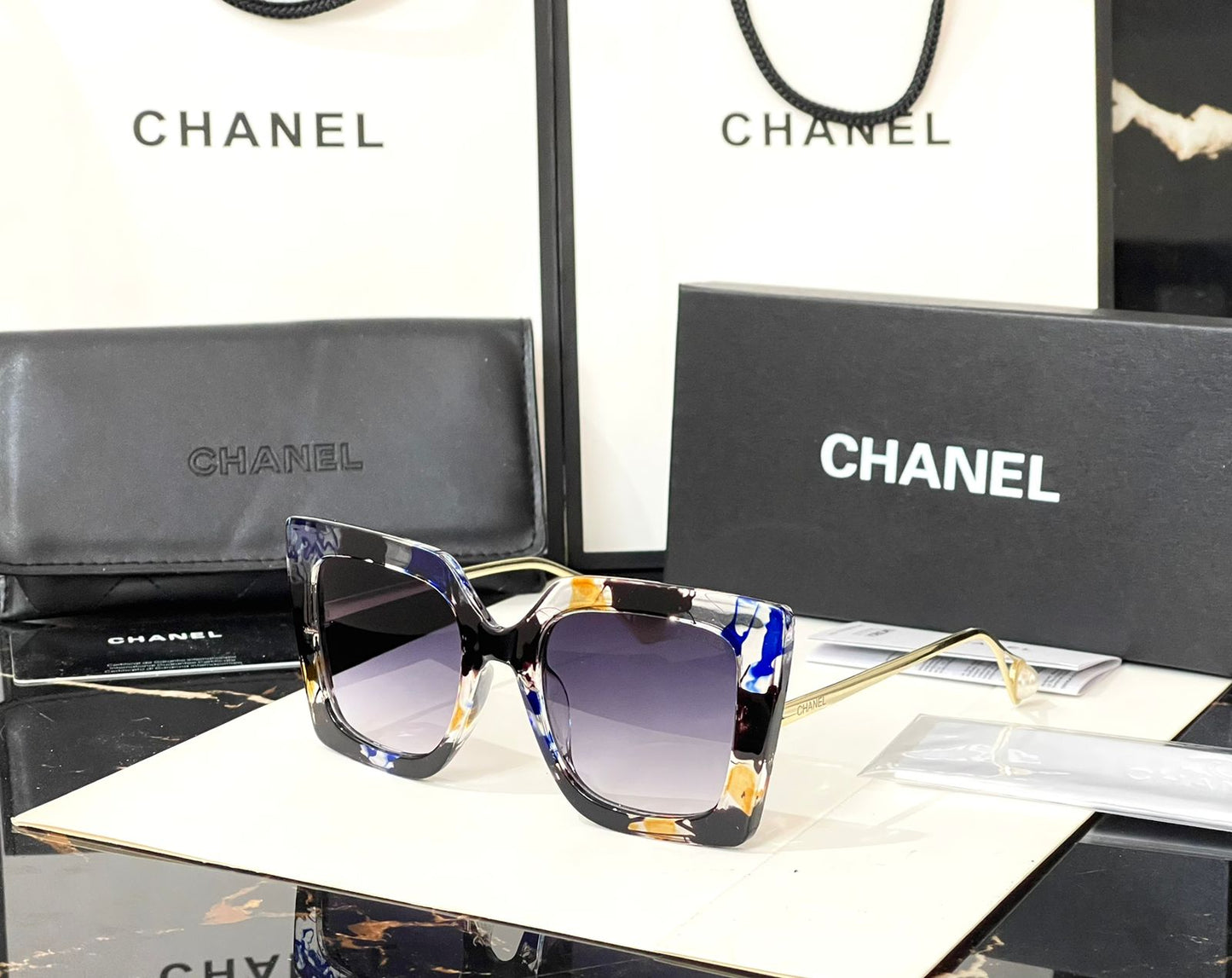 AHC Multi Colour Frame Black Shade Unisex Sunglass