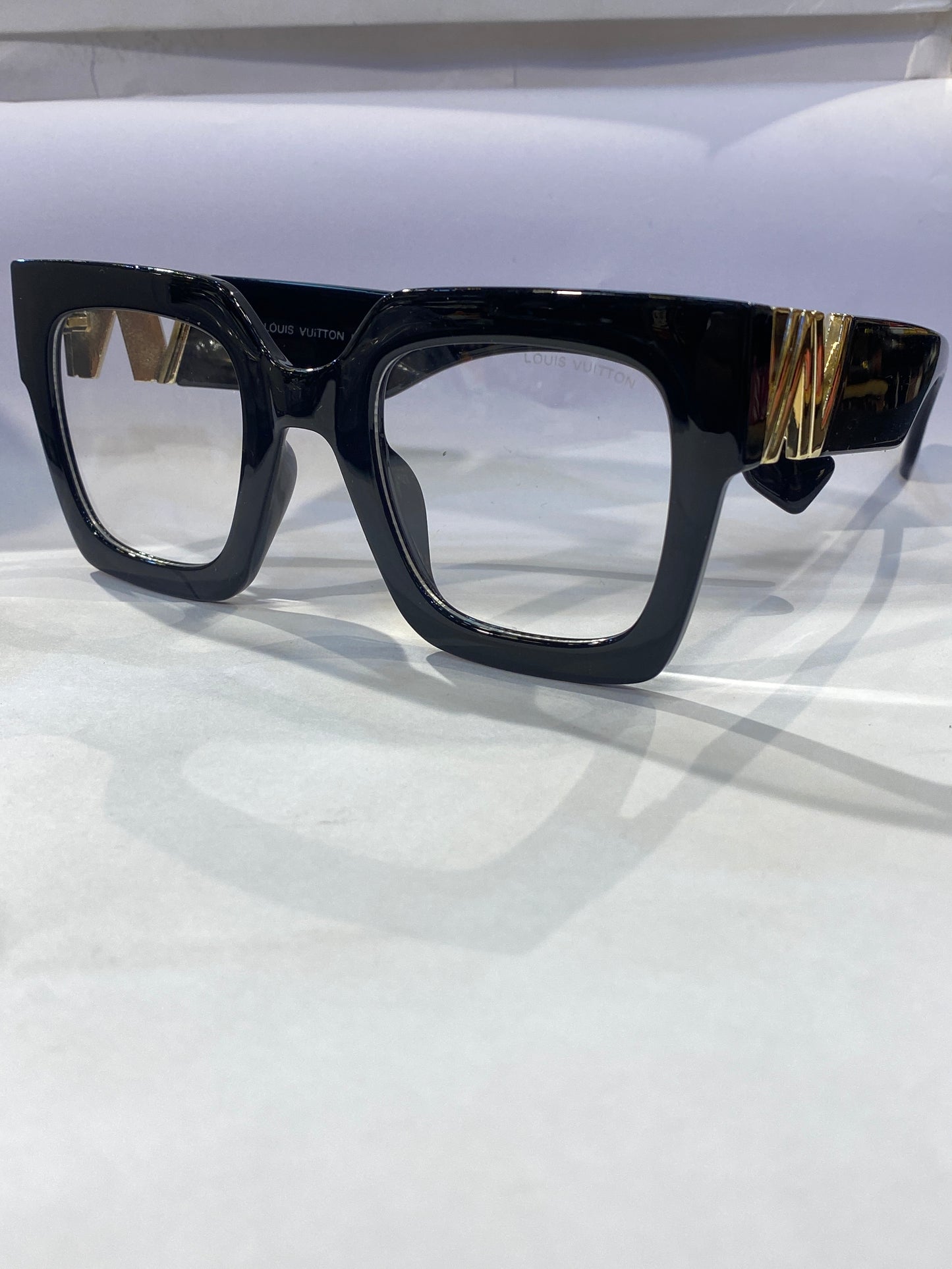 Uol Black Frame Transparent Shade Unisex Sunglasses W68242 50 28 138