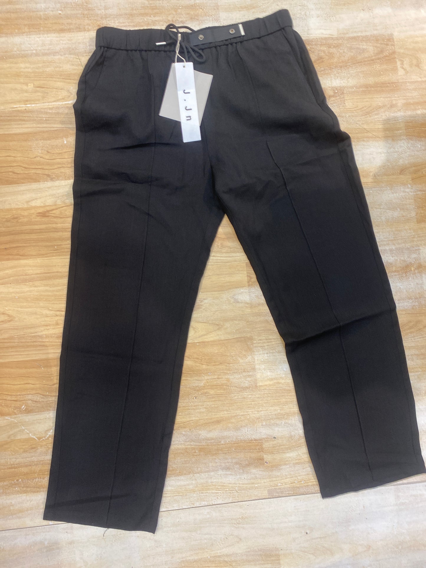 J.JN Korean Pant Black Strath Fit J-812