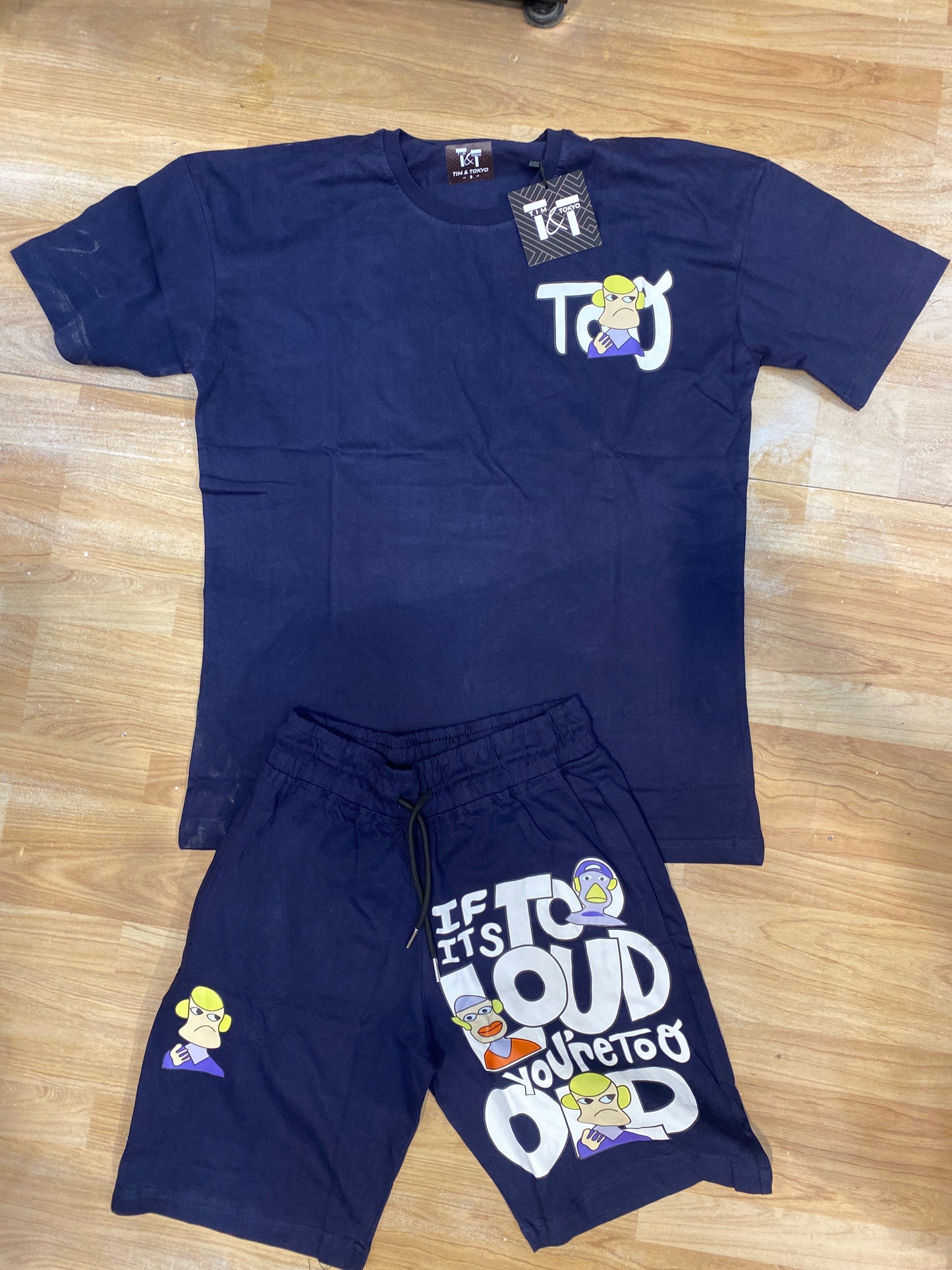 Tim & Tokyo Coord set T-shirt & Short Blue Colour H1131
