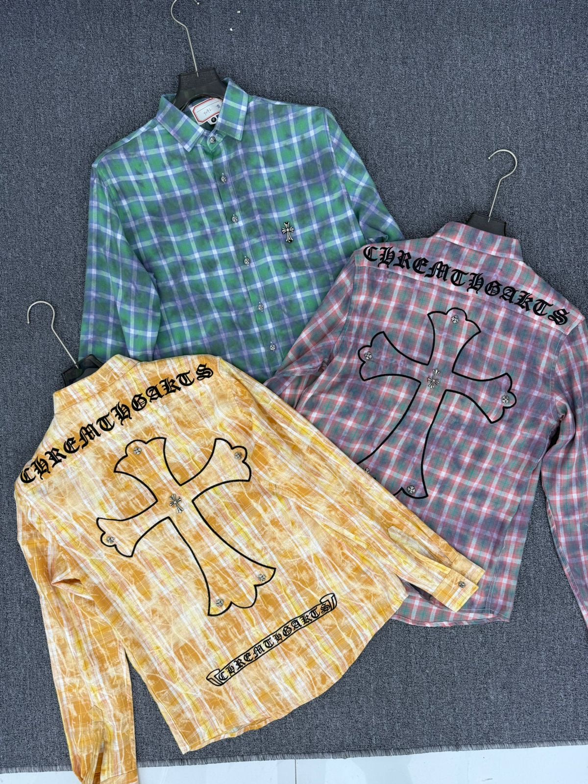 Chr Rhc Green White Purple Colour Logo Print Full Sleeves Shirt 989117
