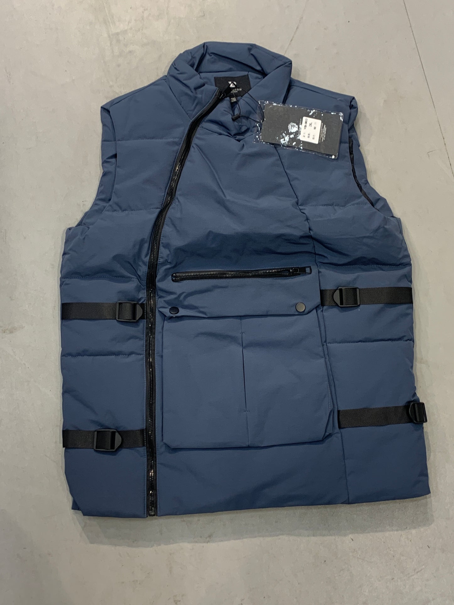 YIBOYUNTIAN YB FASHION CLASSIC Blue Colour Side Zipp Half Puffer Jacket YB-903