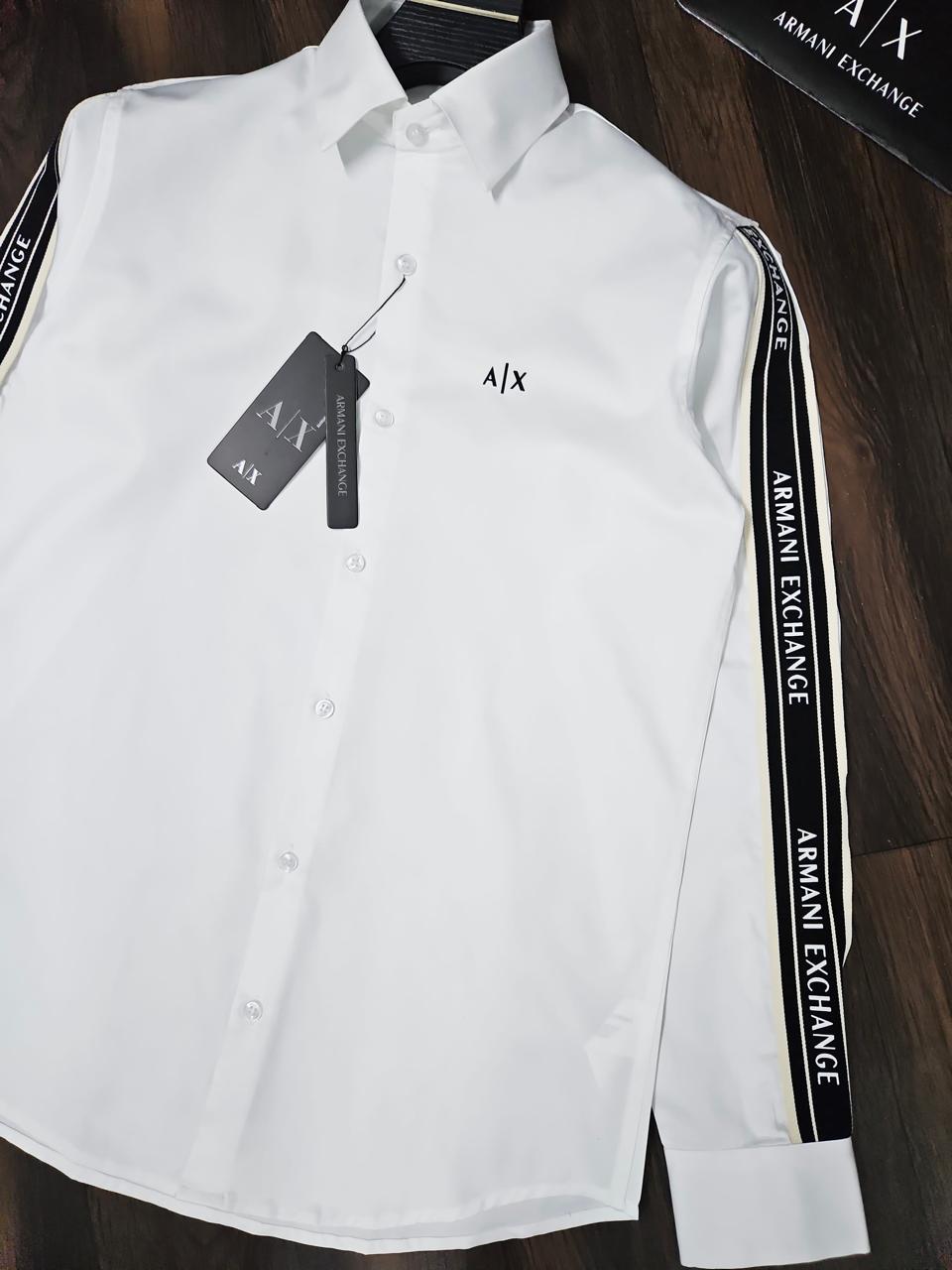 Aix Mra Arm Black Shirt Name Stripe Full Sleeve Shirt 989341
