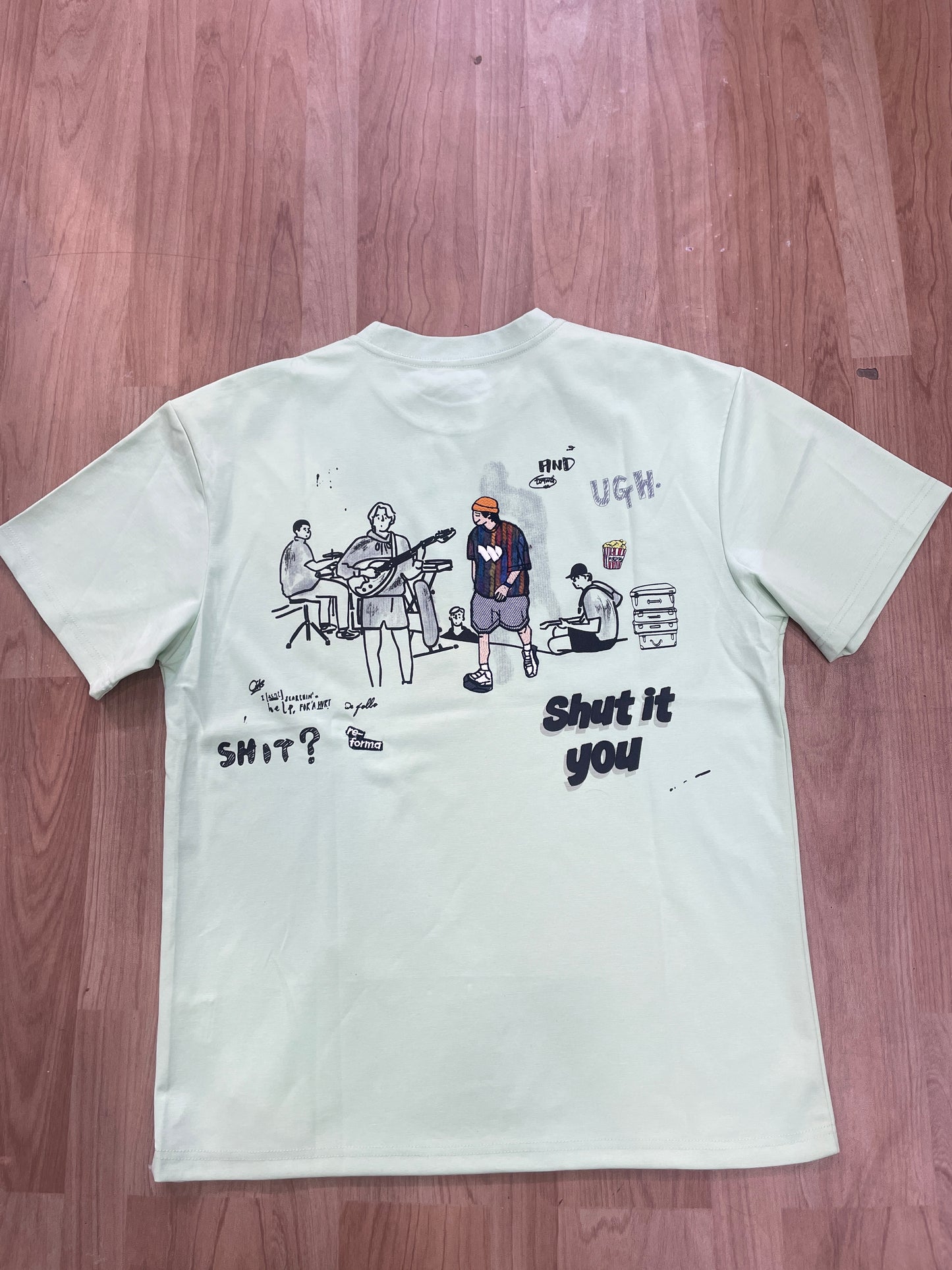 Nanquan 1988 Green Colour Boy Print Premium Quality Round Neck T-Shirt YP6629