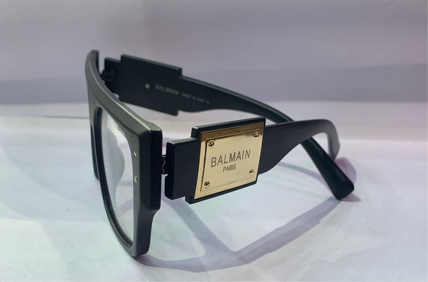 LAB Matt Black Frame Trancy Shade Black Golden Stick Unisex Sunglasses OD98190 C12 54 22-141