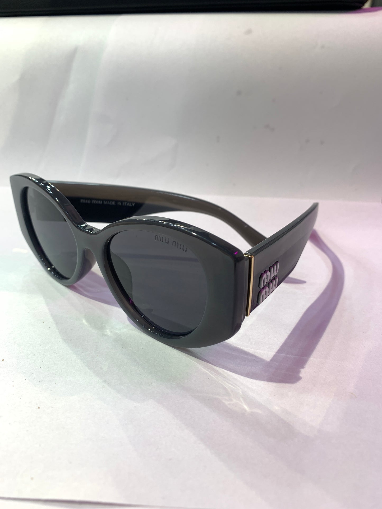 Uim Dark Grey Transparent Frame Black Shade Sunglasses SMU 03WS 53 18 145