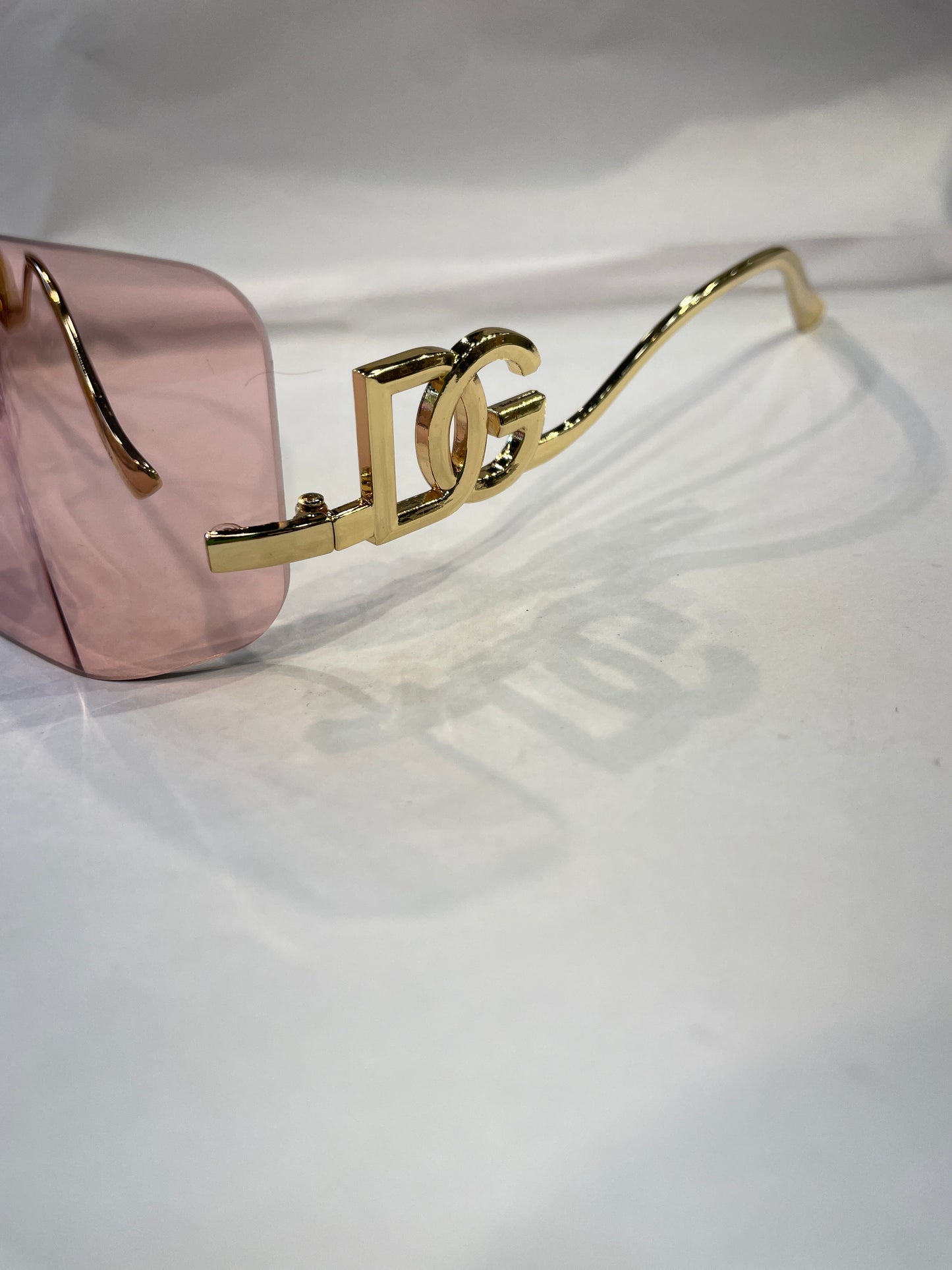 LOD LOD Frameless Golden Stick Pink Shade Unisex Sunglasses SUN258