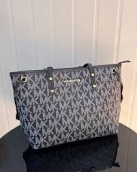 CIM Black Grey KM Print Premium Tote Bag 2003#