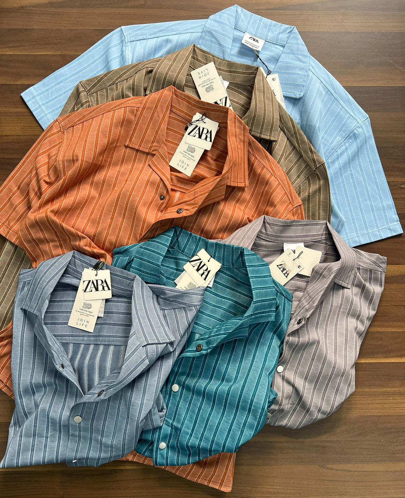 ZR Teal Clour Line Design Premium Quality Half Shirt 66109