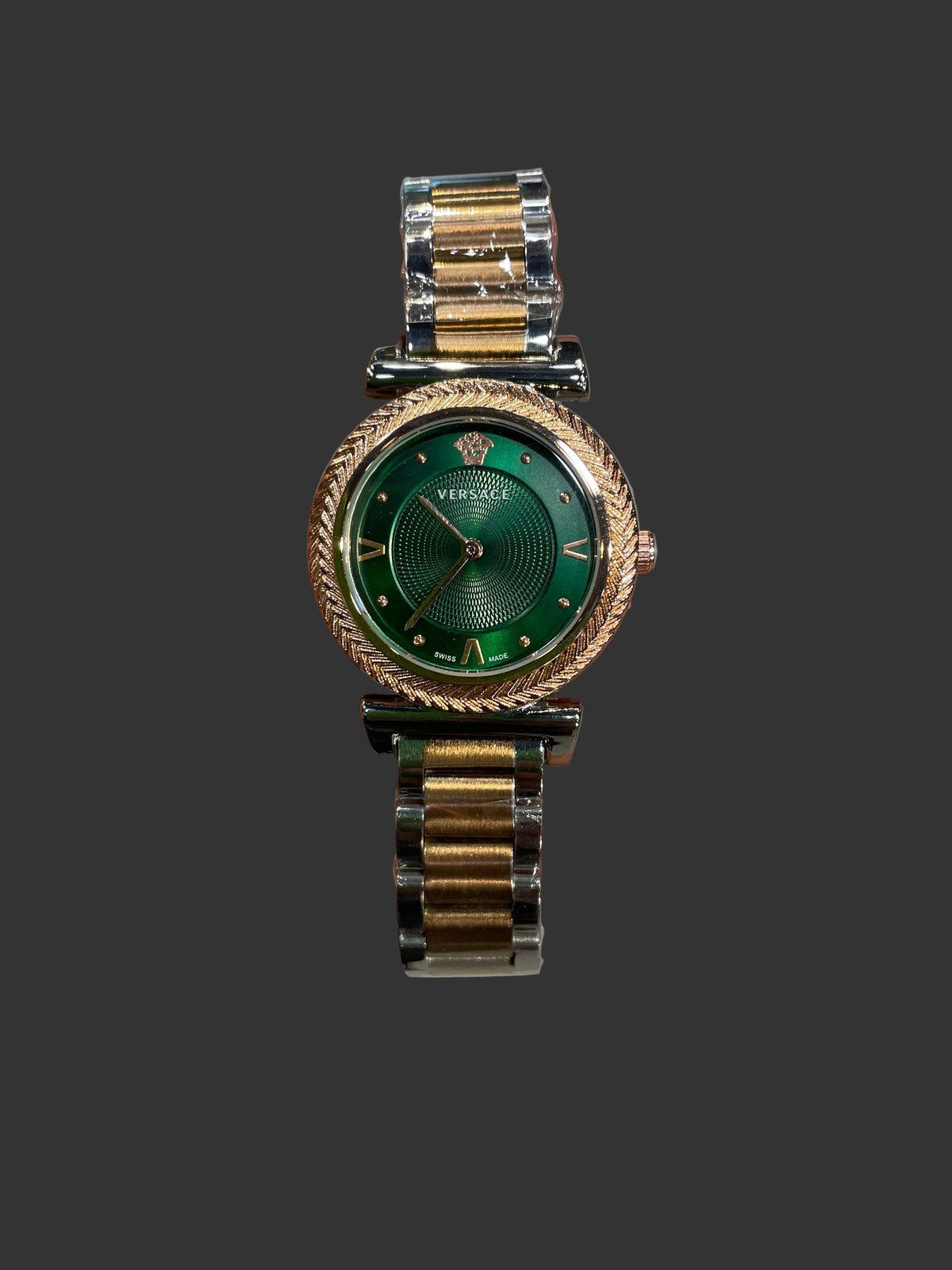 Rev Silver Copper Chain Green Dial Ladies Chain Watch 991124