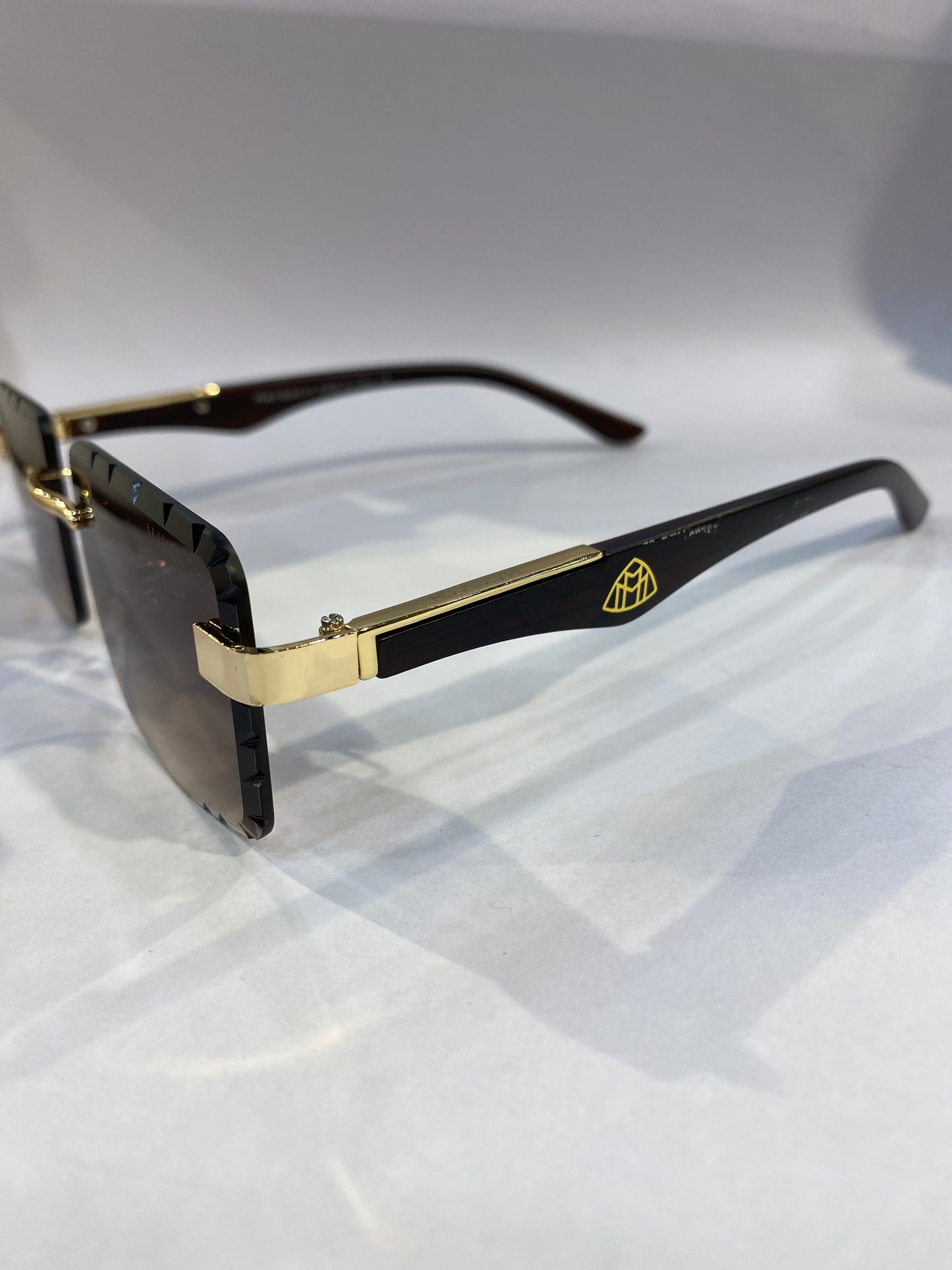 YAM Frameless Golden Brown Stick Brown Shade Unisex Sunglass T82200410/S 55 18 145