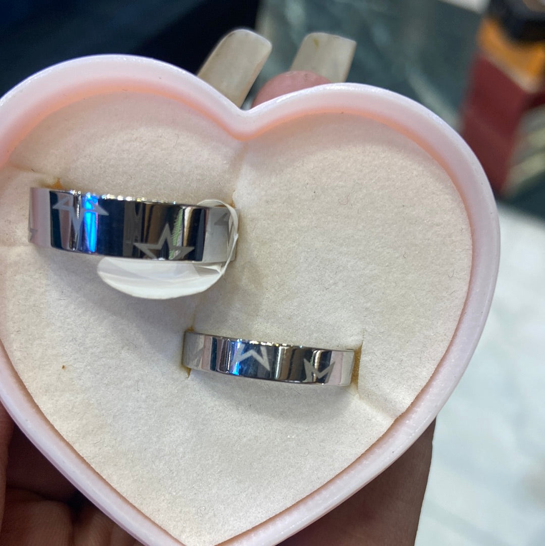 Stainless Steel Circle Plain Premium Quality couple Ring 50291