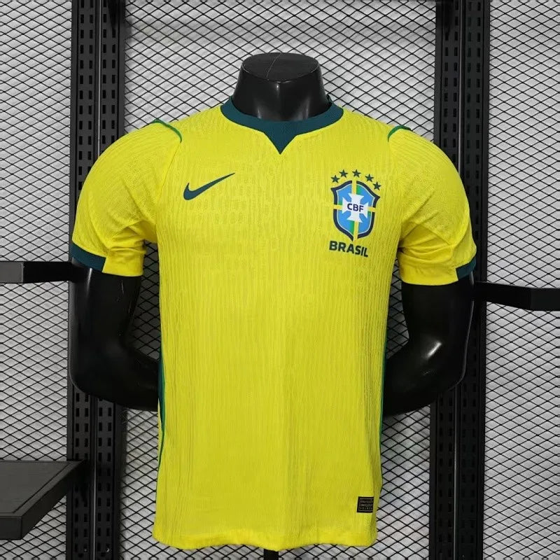 Kin Nik Yellow Colour CBF Brasil Round V Neck 0699