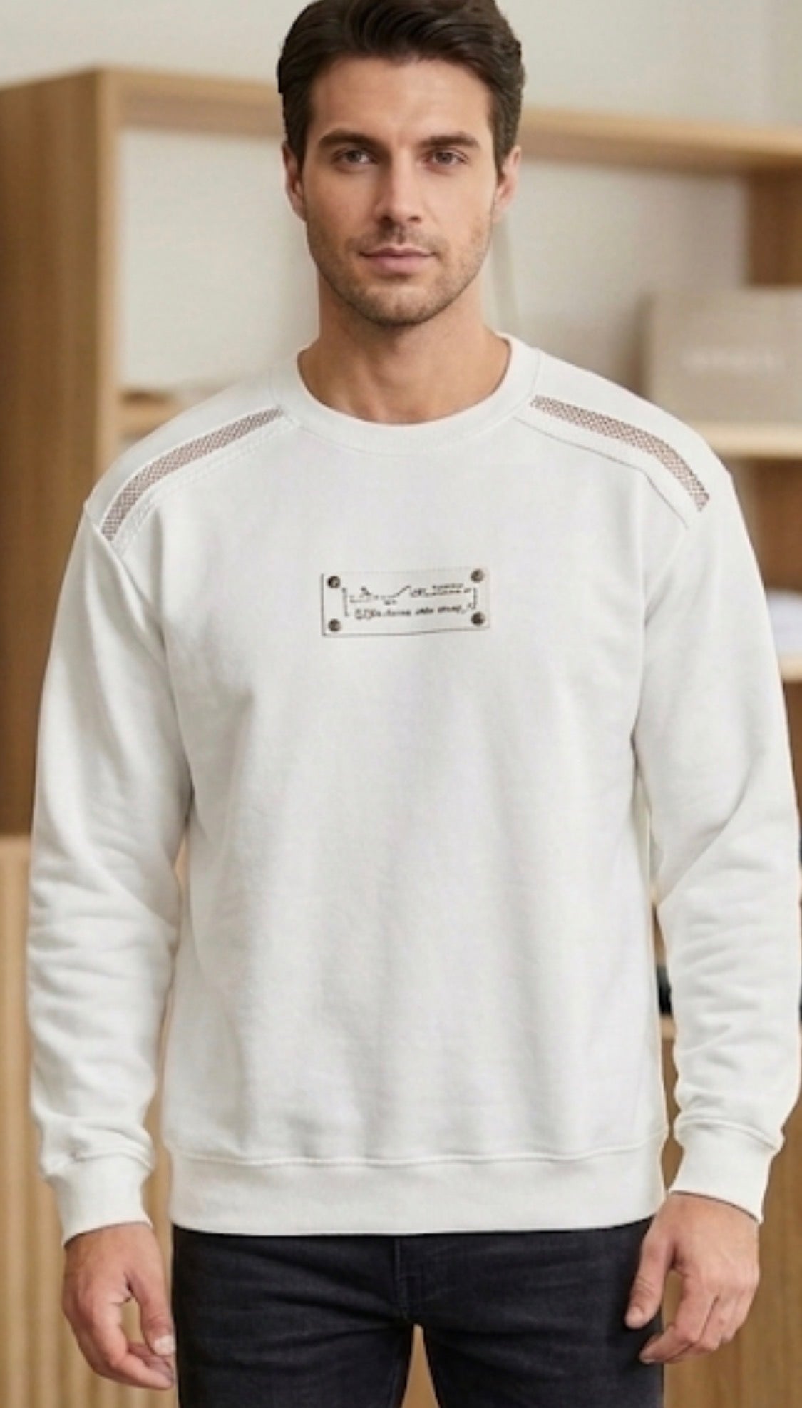 LAB BAL White Colour BALENCIAGA Print Premium Quality SweatShirt 9610-A