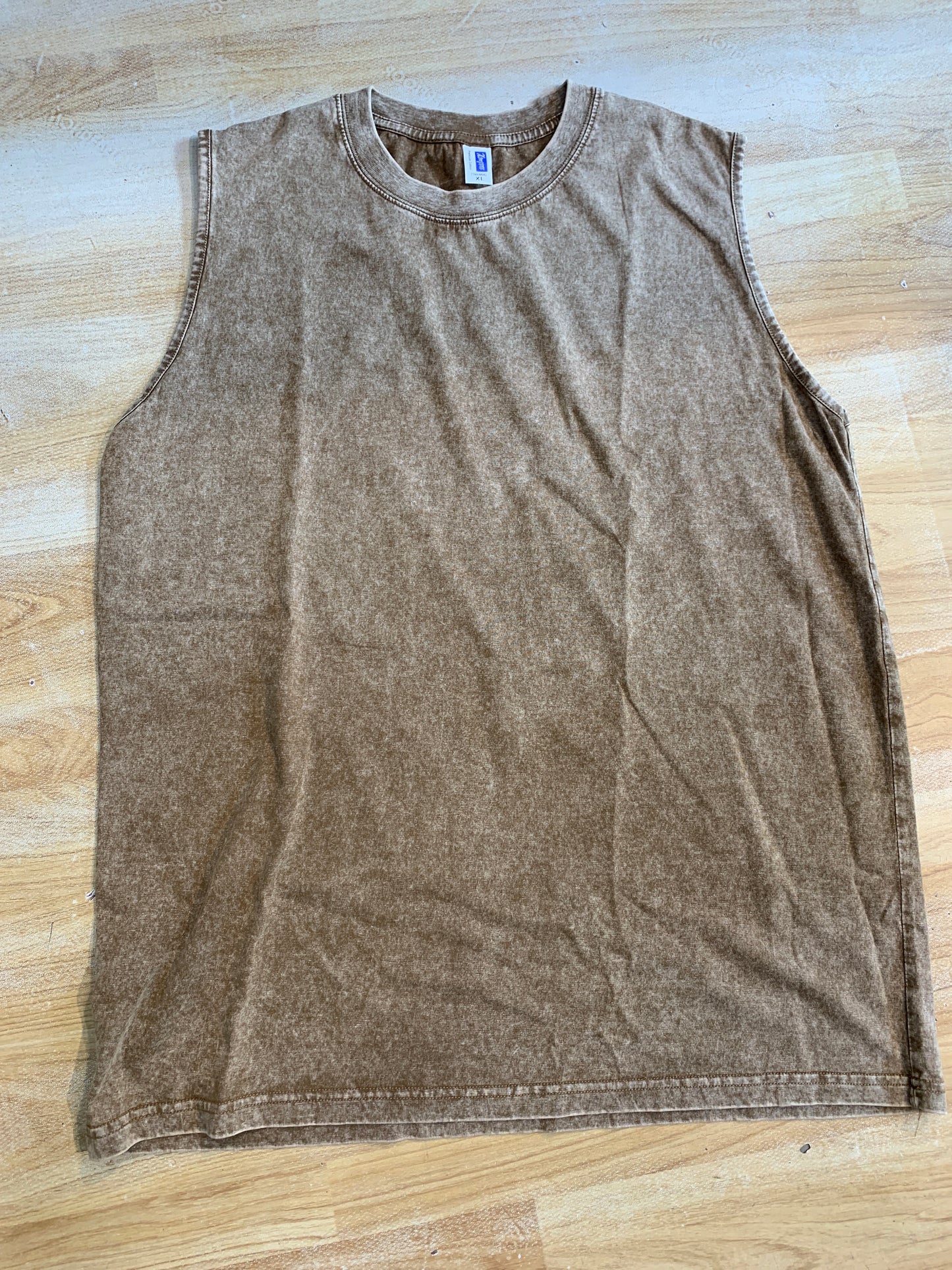 XMGITE Faded Brown Premium Cotton Unisex Tank Top 001