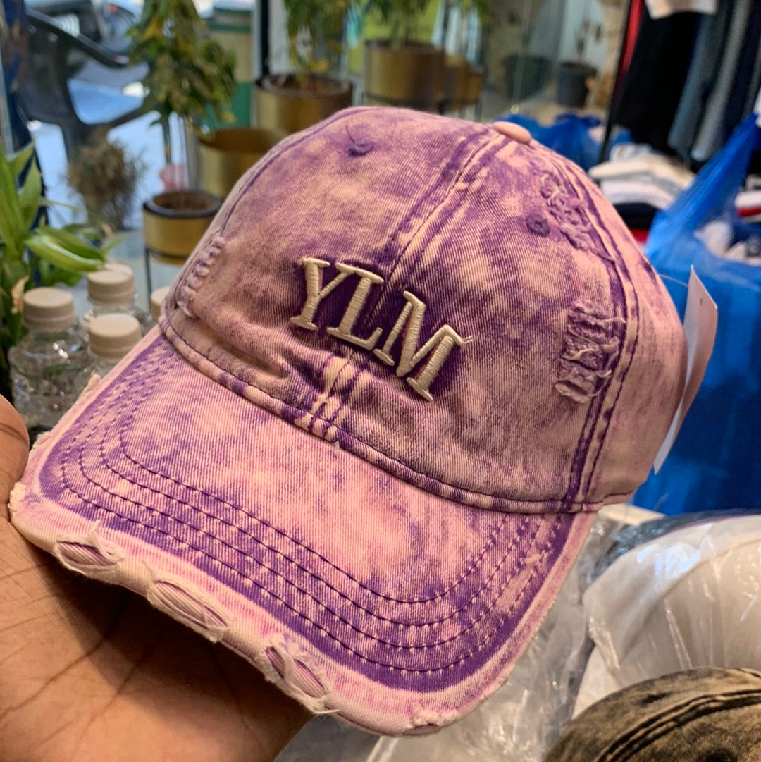 Mly Pink Purple Colour Denim Cap 300126