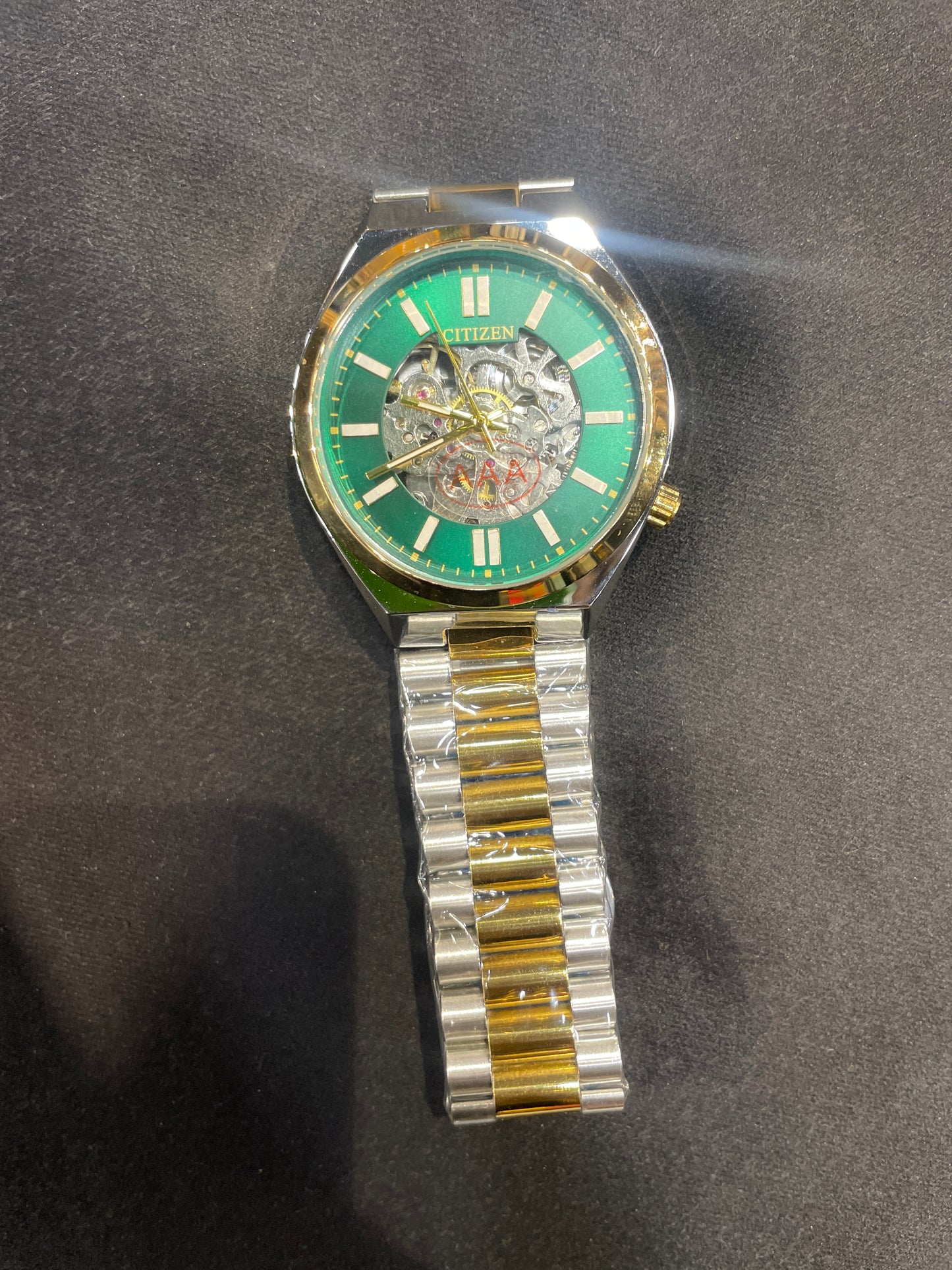 TIC CIT Silver Golden Chain Green Dial Automatic Men’s Watch 990957