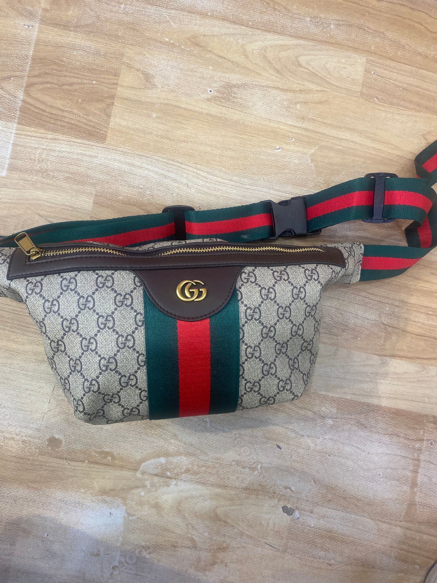 CUG GUC GG Printed Unisex Chest Fanny Bag 988843