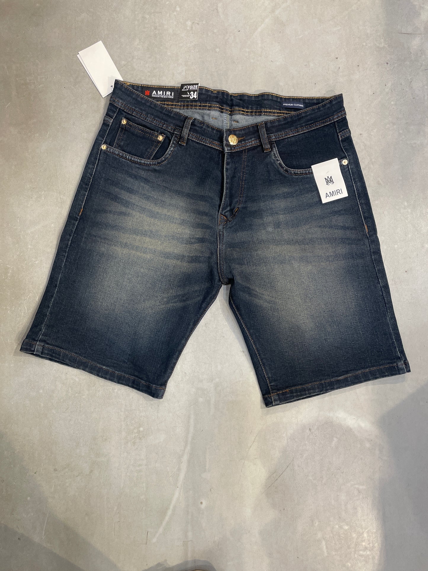 IMA AMI Faded Dark Grey Colour Premium Quality Men’s Denim Shorts 990785
