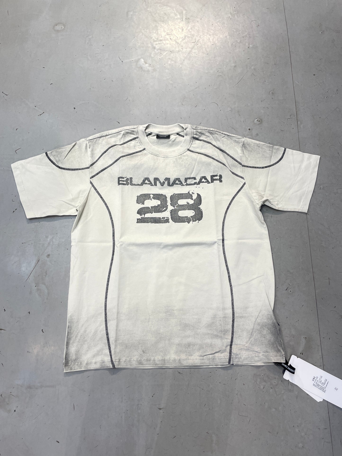 Extreme Cause Faded Grey Colour Blamacar 23 Print Imported Men’s Round Neck T-Shirt F7150