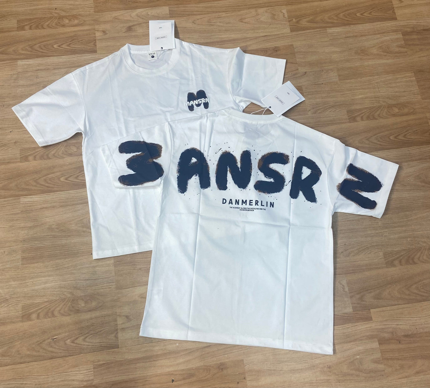 WEAR White Colour With Back Print Premium Oversized Tshirt 88676