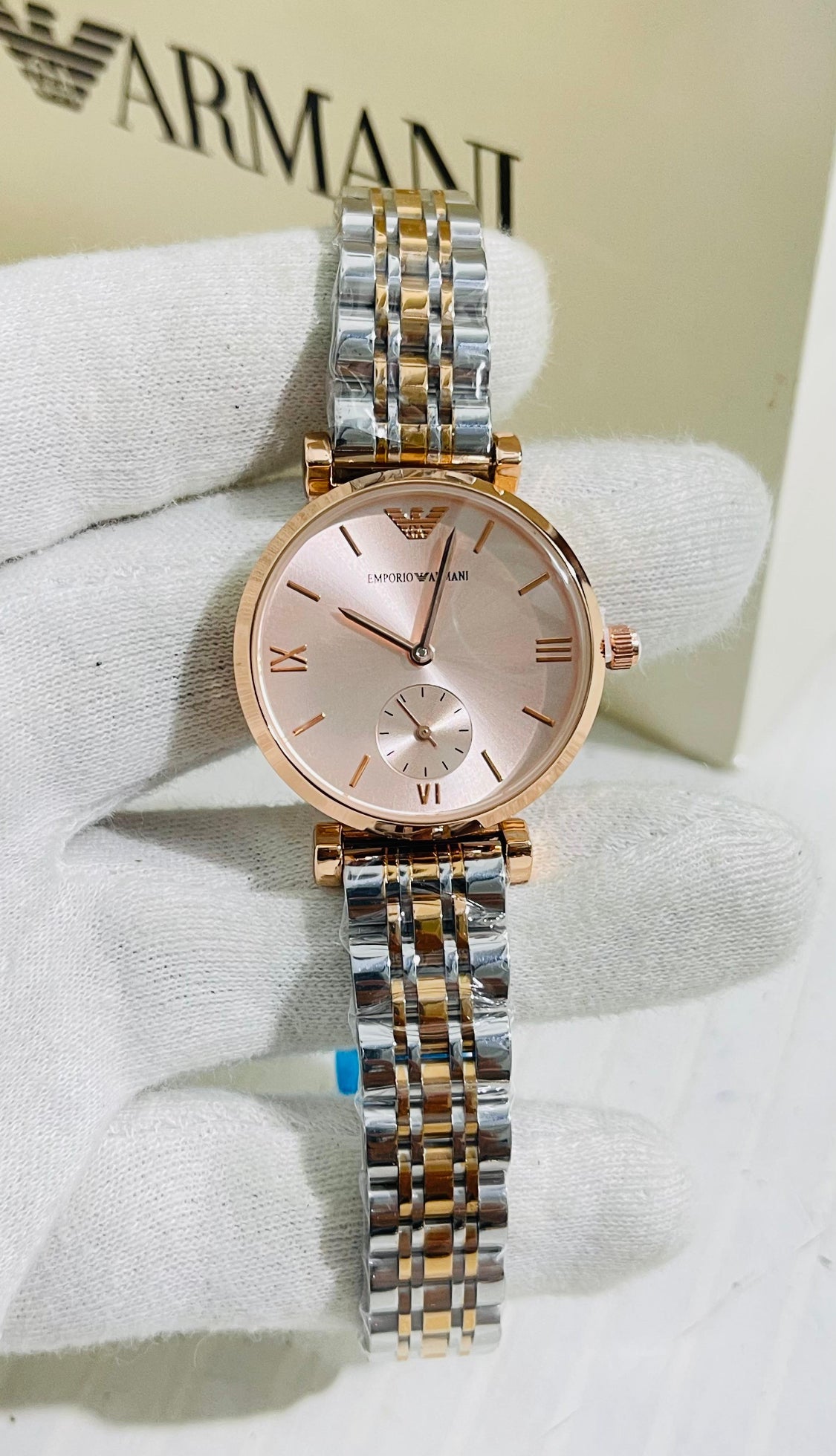 Mra Copper Chain White Dial Chronograph ladies Watch 989566