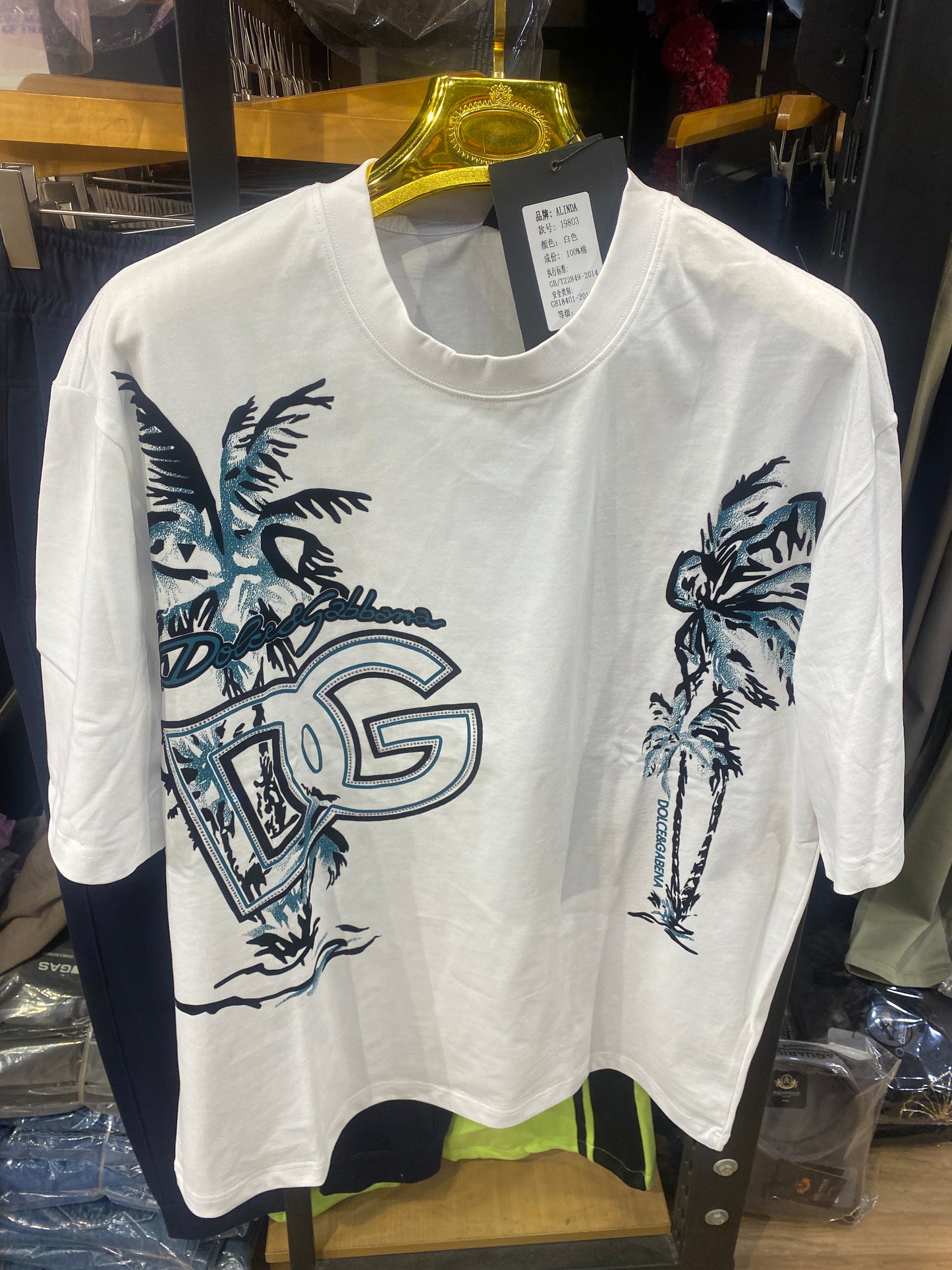 LOD Tshirt White Colour D&G Stone Work 19803