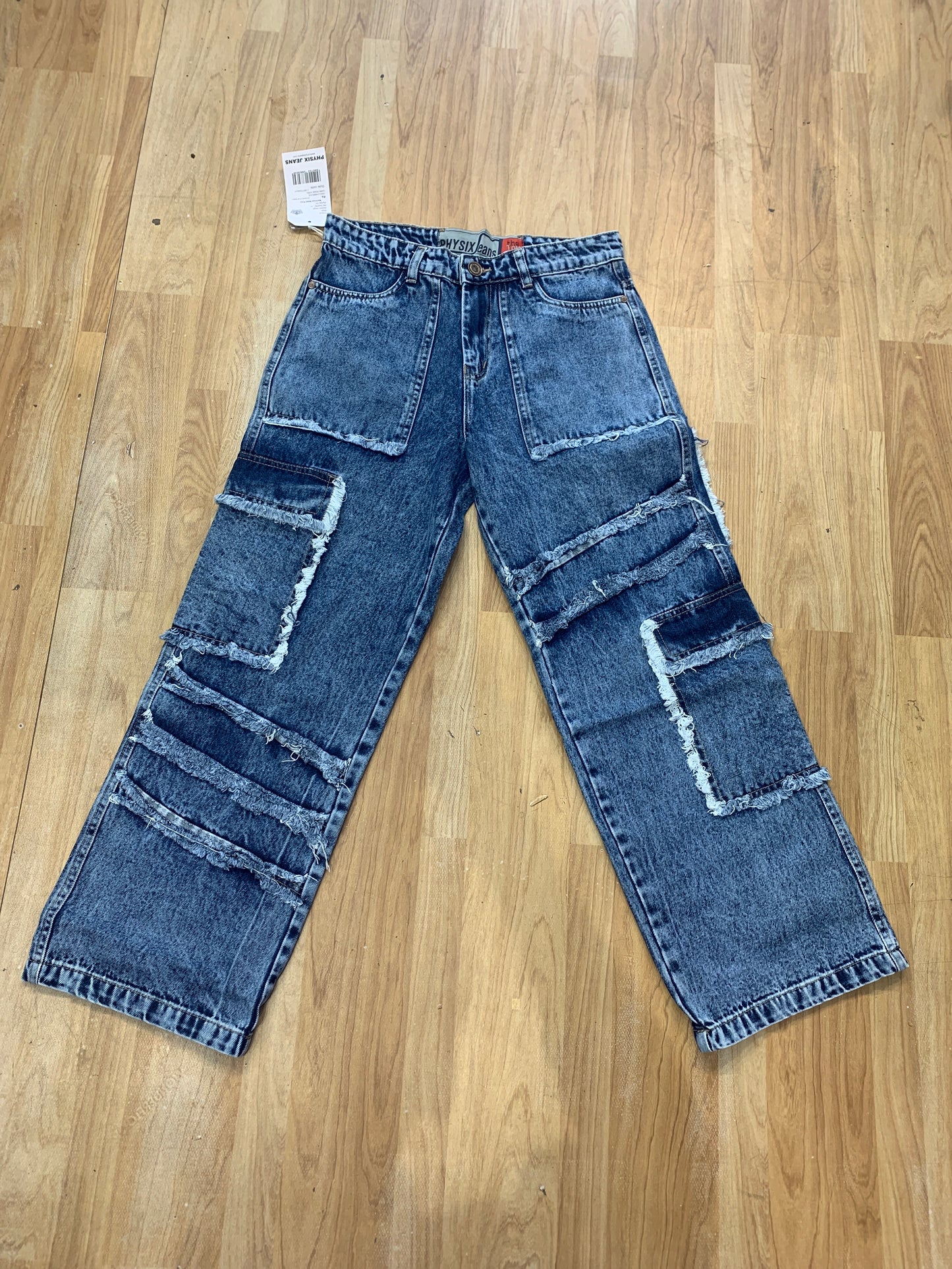PHYSIX Blue Colour Jeans Ruff Look With Four Pockets Straight Fit H9085