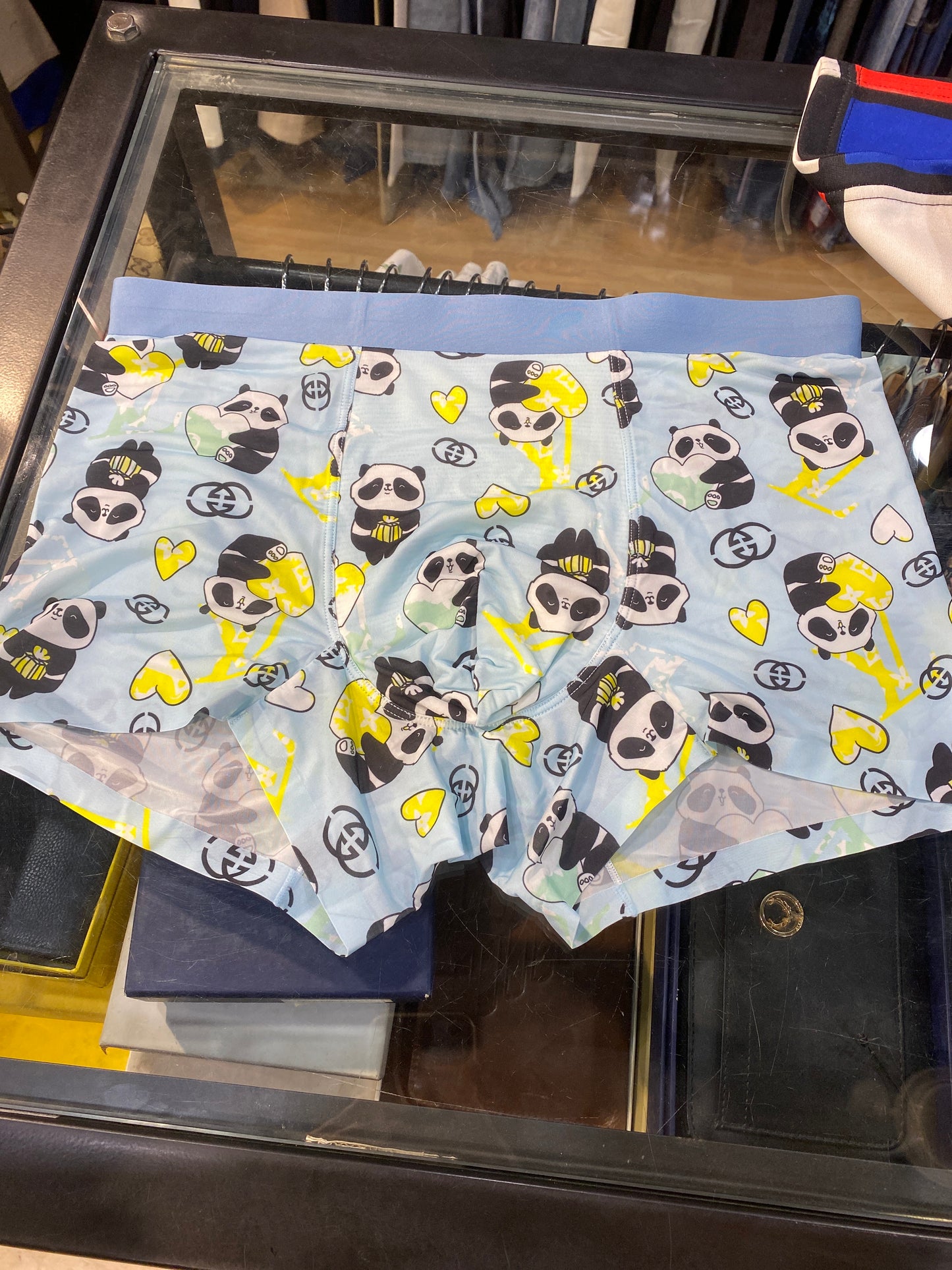 LAC CAL KC Sky Blue Panda Print Premium Quality Imported Men’s Trunk 989243