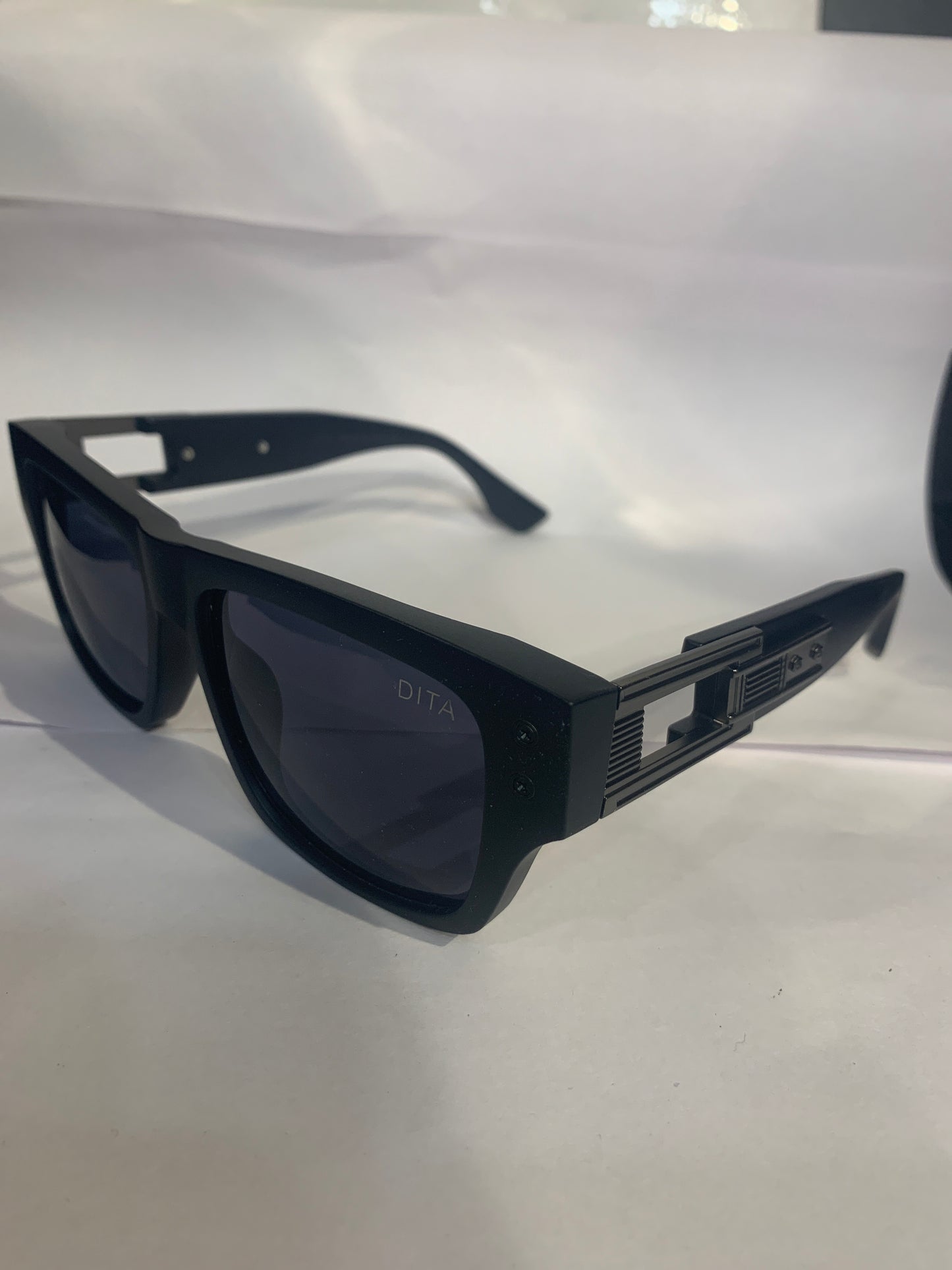 TID Matt Black Frame Black Shade Unisex Sunglasses 3516 56 17 118