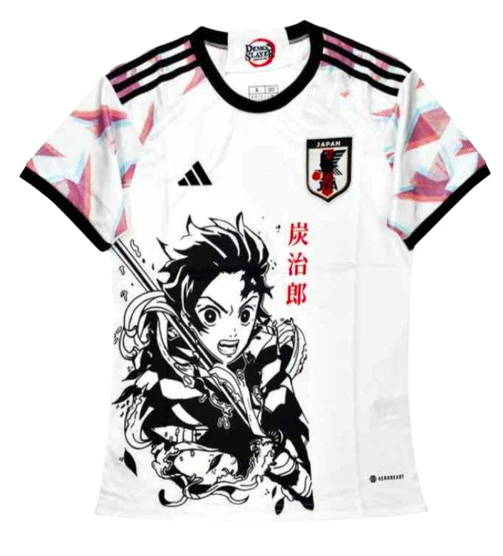 Ida Adi JFA Japan White Black Colour Demon Slayer Tanjira Jersey Dragon Ball Print P95985