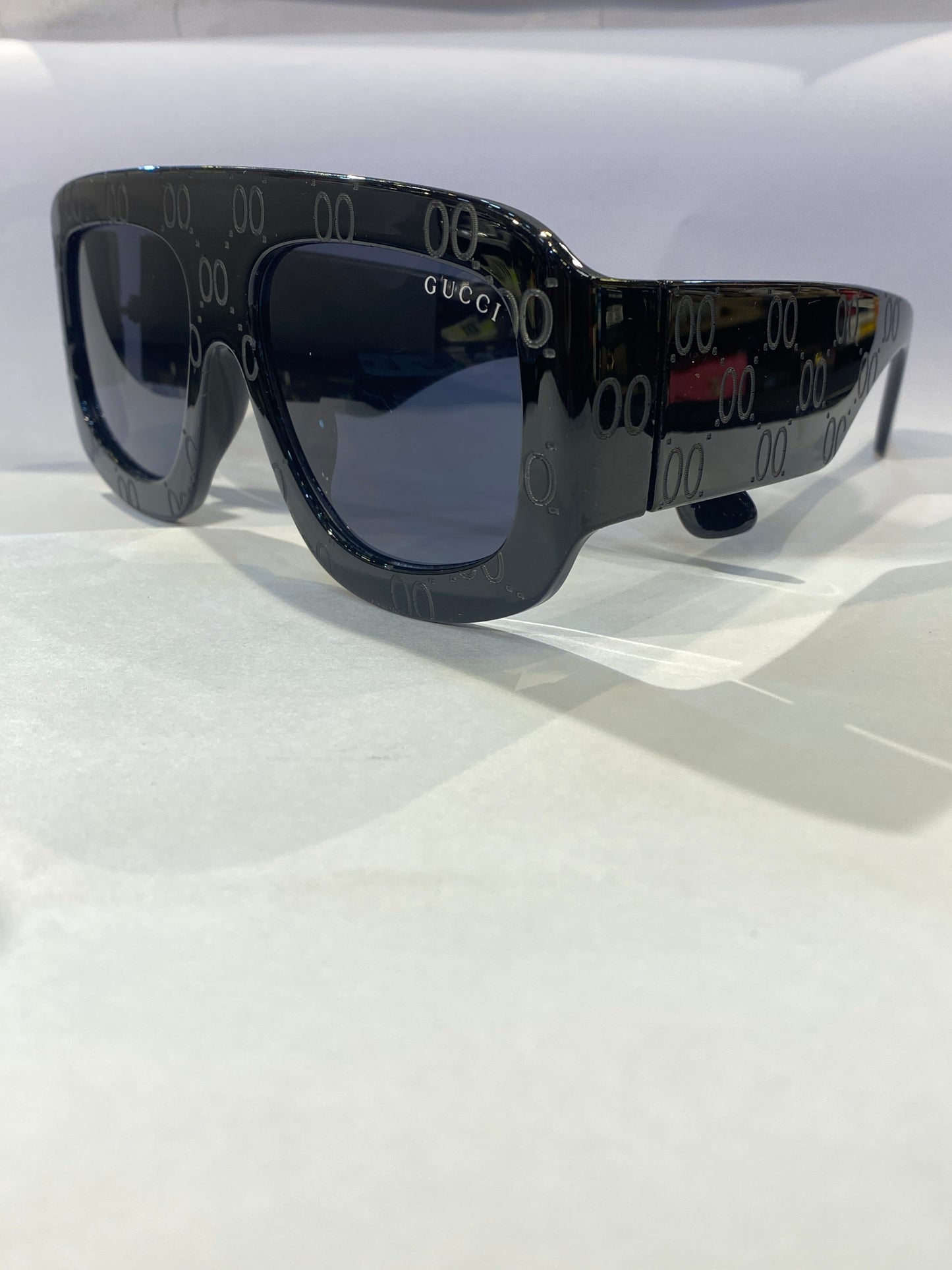 Cug Black Print Frame Black Shade Unisex Sunglasses SUN110