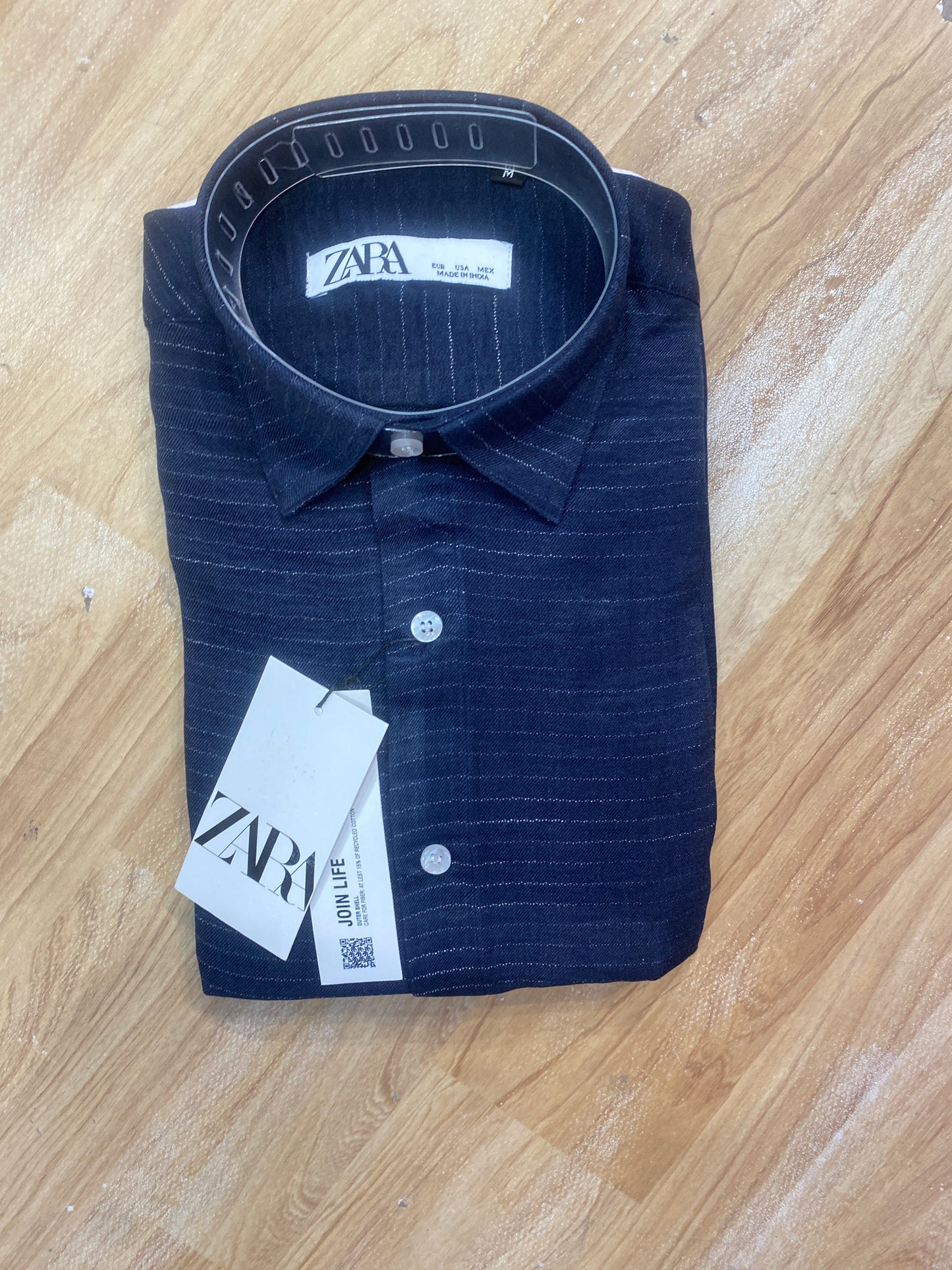 RAZ Blue Colour Black Line Stripe Shirt ZAR Full Sleave H7575