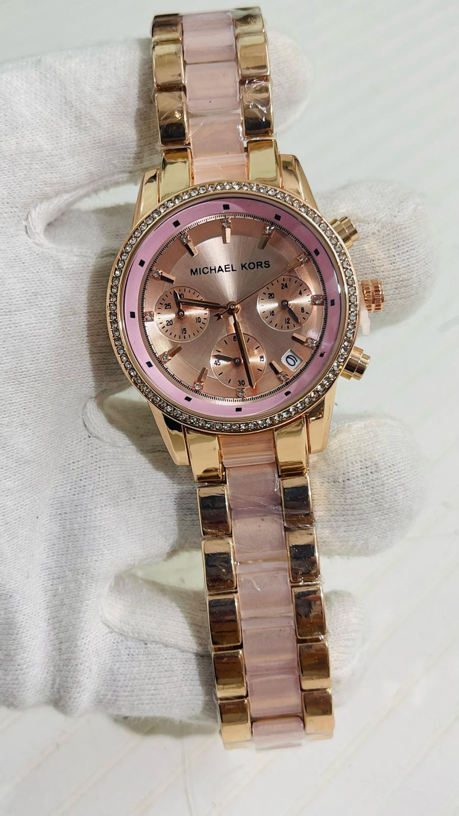 Cim Copper Pink Chain Pink Dial Ladies Watch 988816