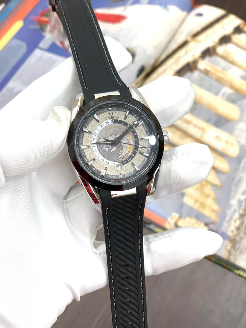 Emo Black Strap Grey Dial Black Silver Ring Automatic Men Watch 901708