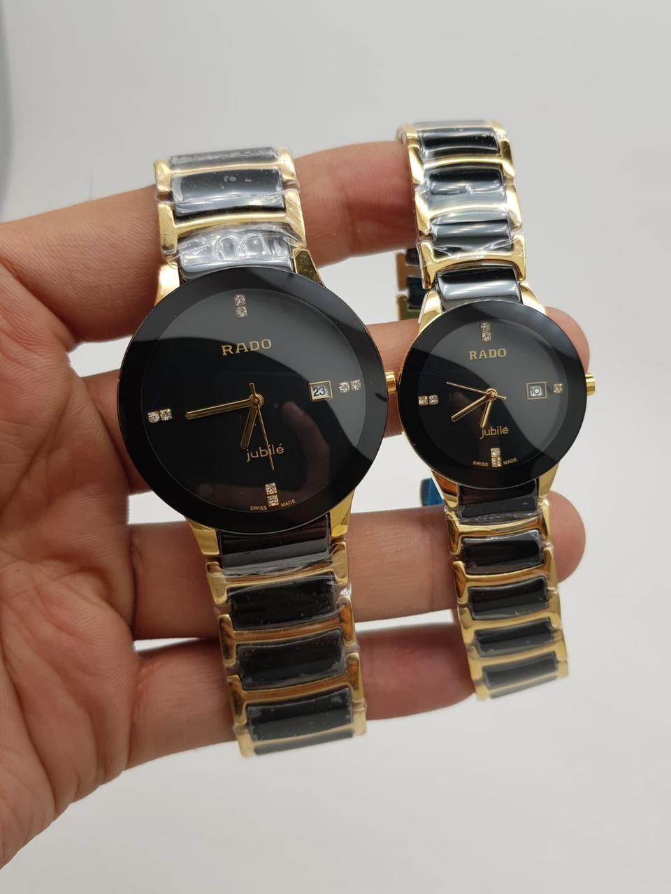 DAR Black Golden Chain Black Dial Women Watch 988986