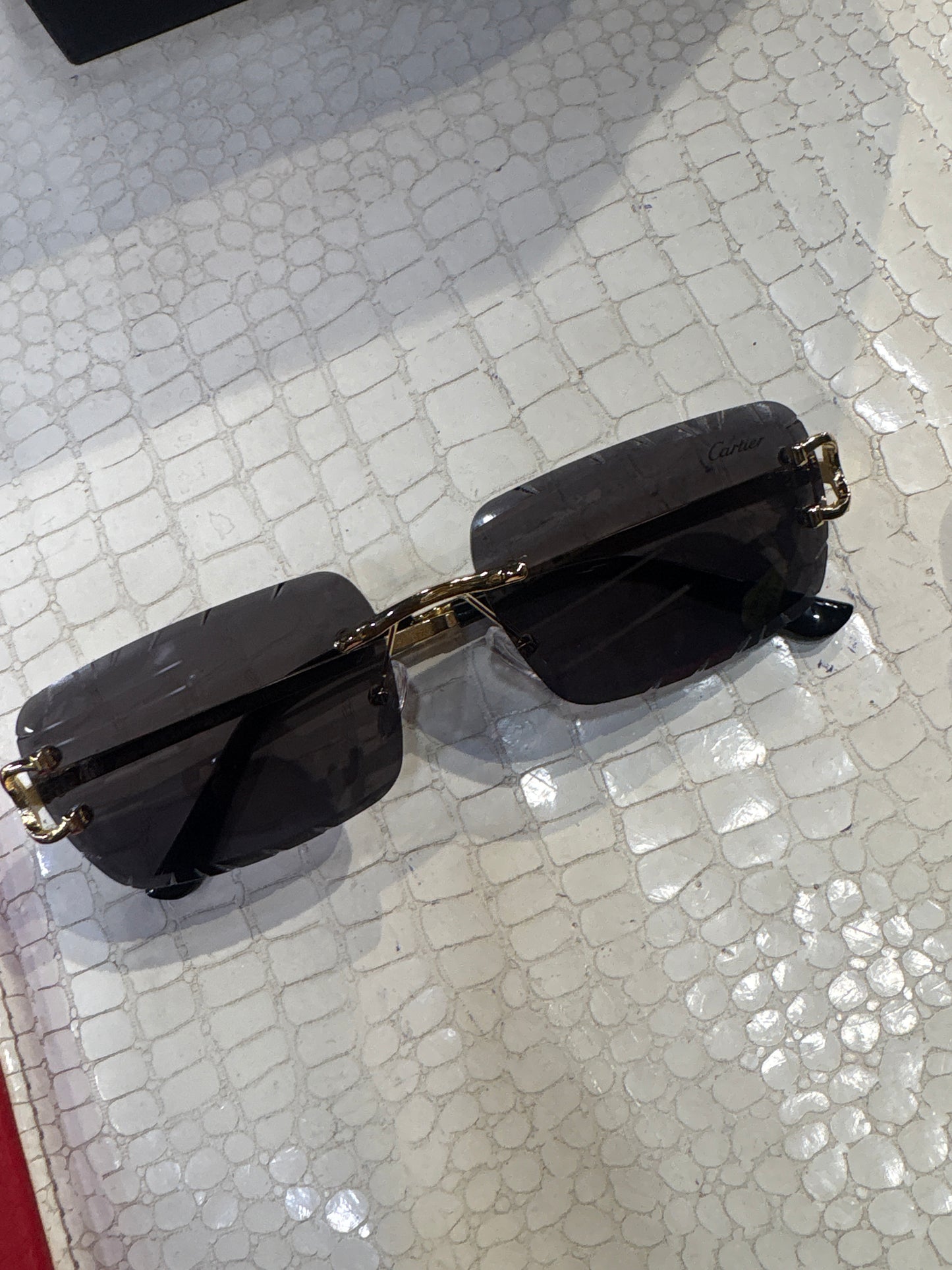 Rac Frameless Black Stick Black Shade Sunglass Sun301