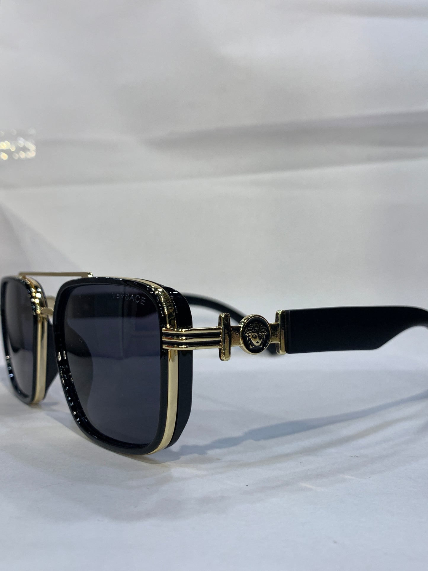 REV Golden Black Frame Black Shade Unisex Sunglasses CF58499 54 16 143 C1
