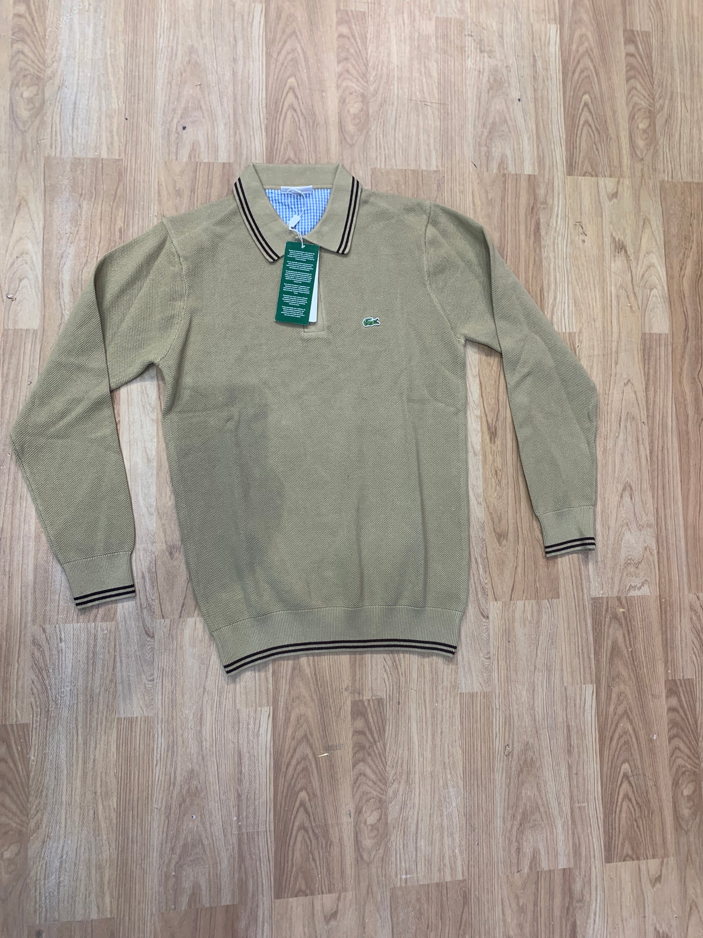 CAL Light Brown Colour With Print Collar TShirt Full selves 80821
