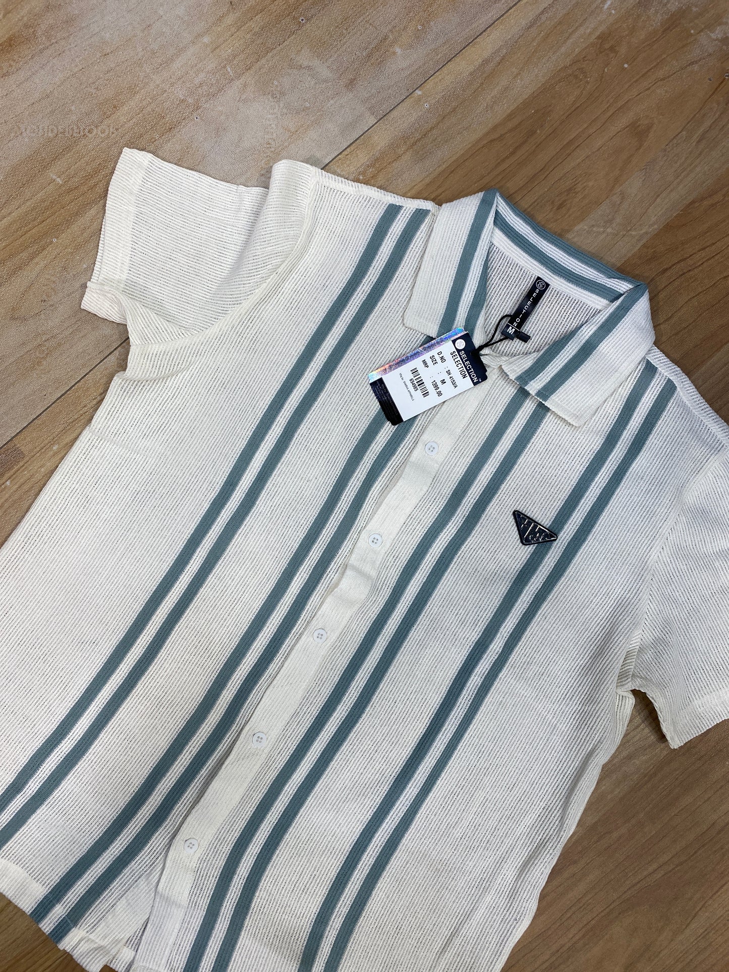 Selection crosia shirt half sleeve imported beige green colour 654985